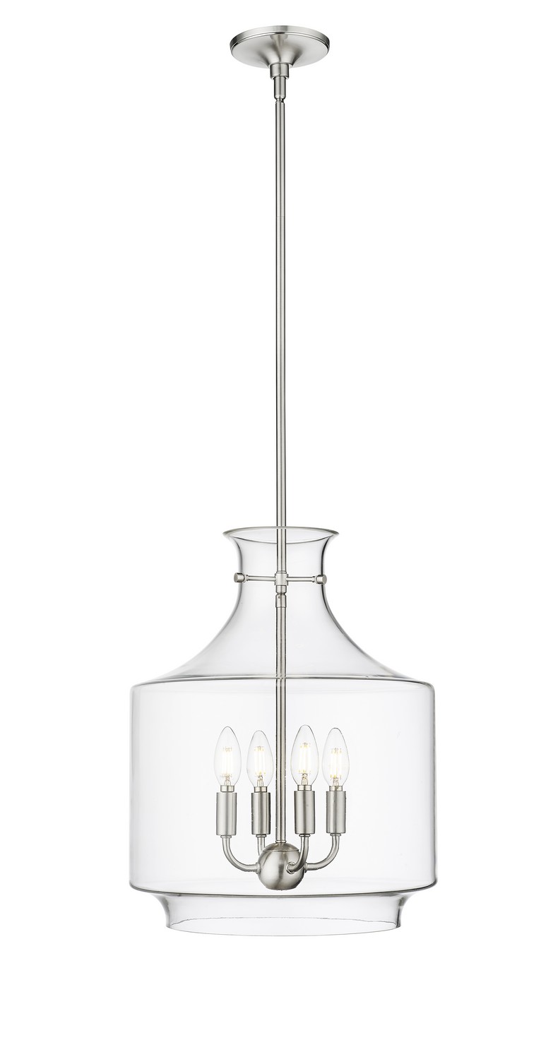 Brushed Nickel Pendant from the Mahannah Collection
