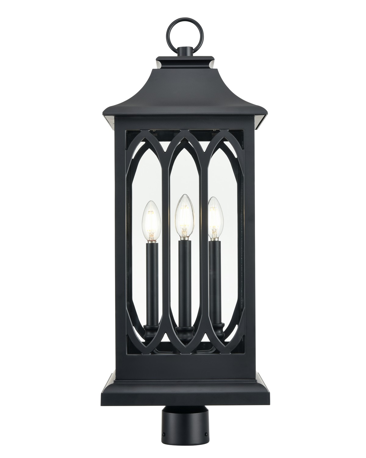 Powder Coated Black Outdoor Lantern from the Mallorey Collection