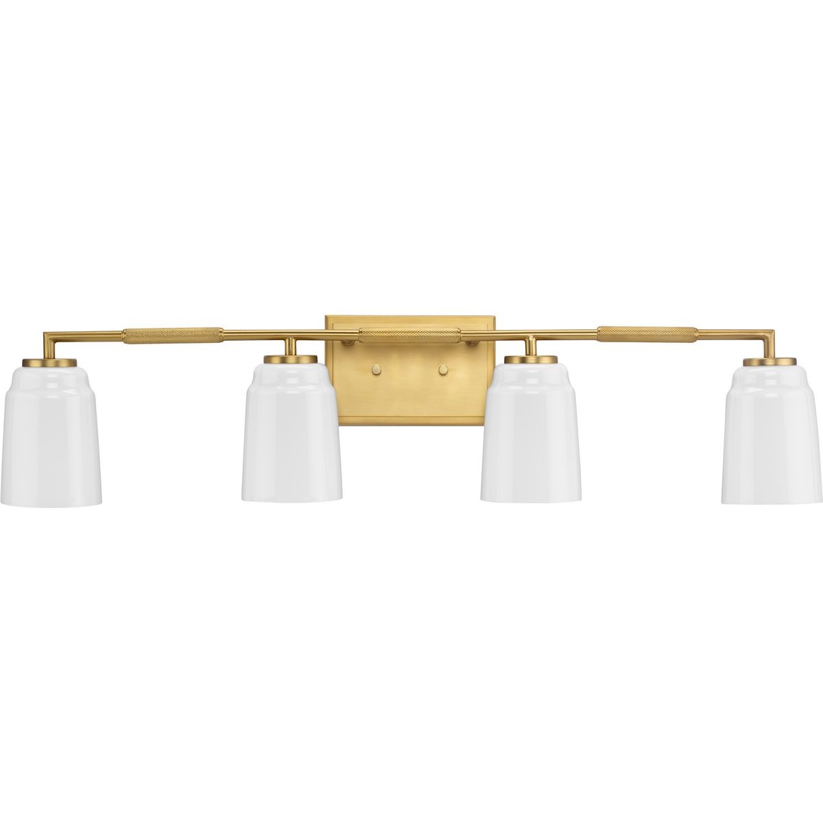 Progress P300506-191 Spenser 4 Light 32.87 inch Brushed Gold Vanity Light Wall Light