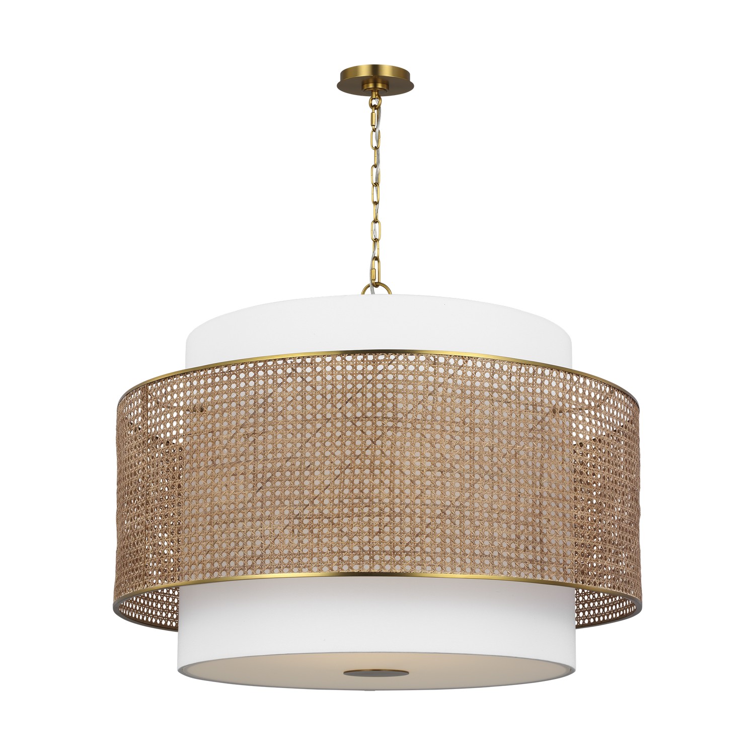 Blonde Rattan Pendant from the Sawyer Collection
