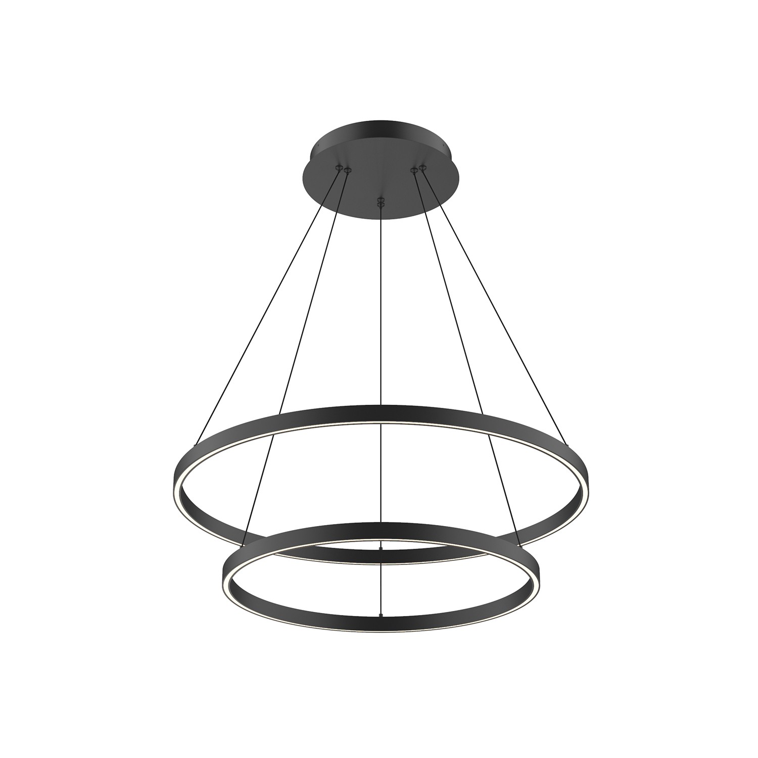 LED Chandelier by Kuzco Lighting - Cerchio Collection, Black Finish - CH87832-BK-UNV-010