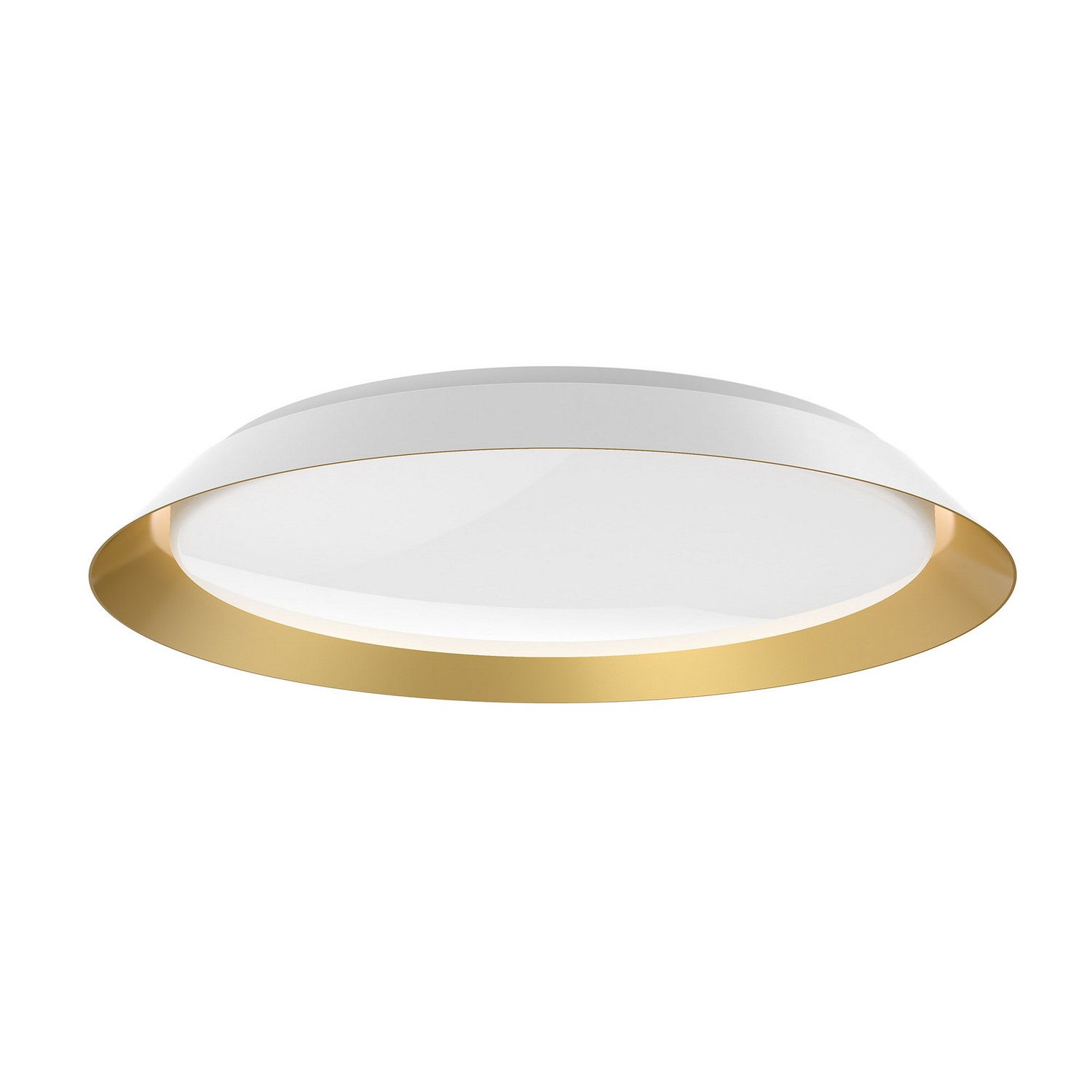 Photos - Chandelier / Lamp Kuzco White Gold LED Flush Mount from the Jasper Collection FM43423-WH/GD-5CCT