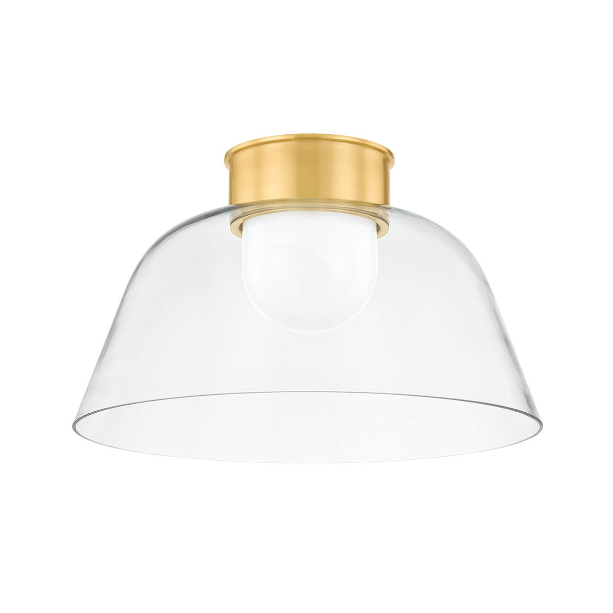 Aged Brass Flush Mount from the Lakeside Collection