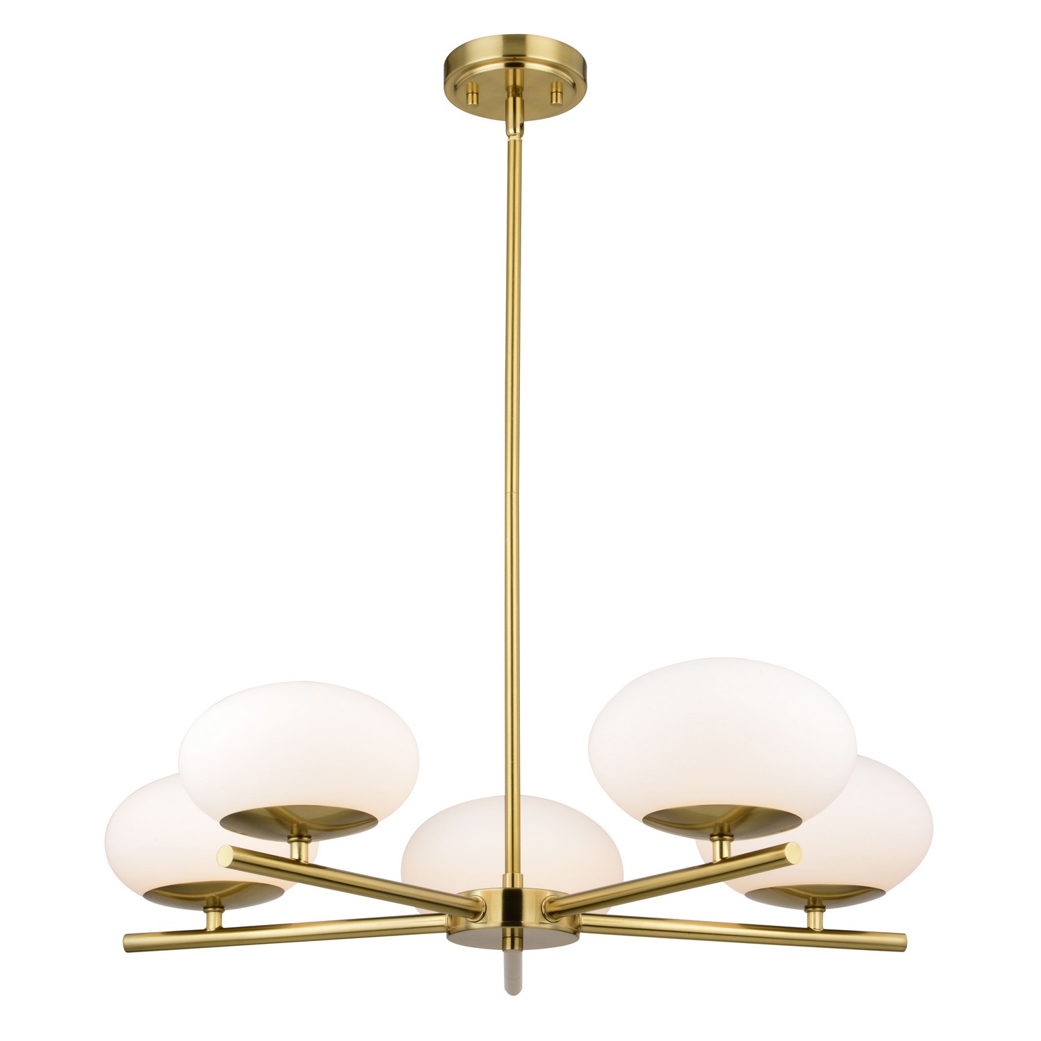 Vaxcel H0281 Sloane LED 27 inch Satin Brass Chandelier Ceiling Light