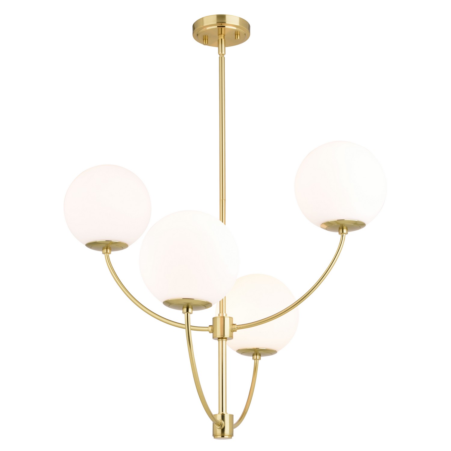 Photos - Chandelier / Lamp Vaxcel Natural Brass Chandelier from the Avers Collection H0295