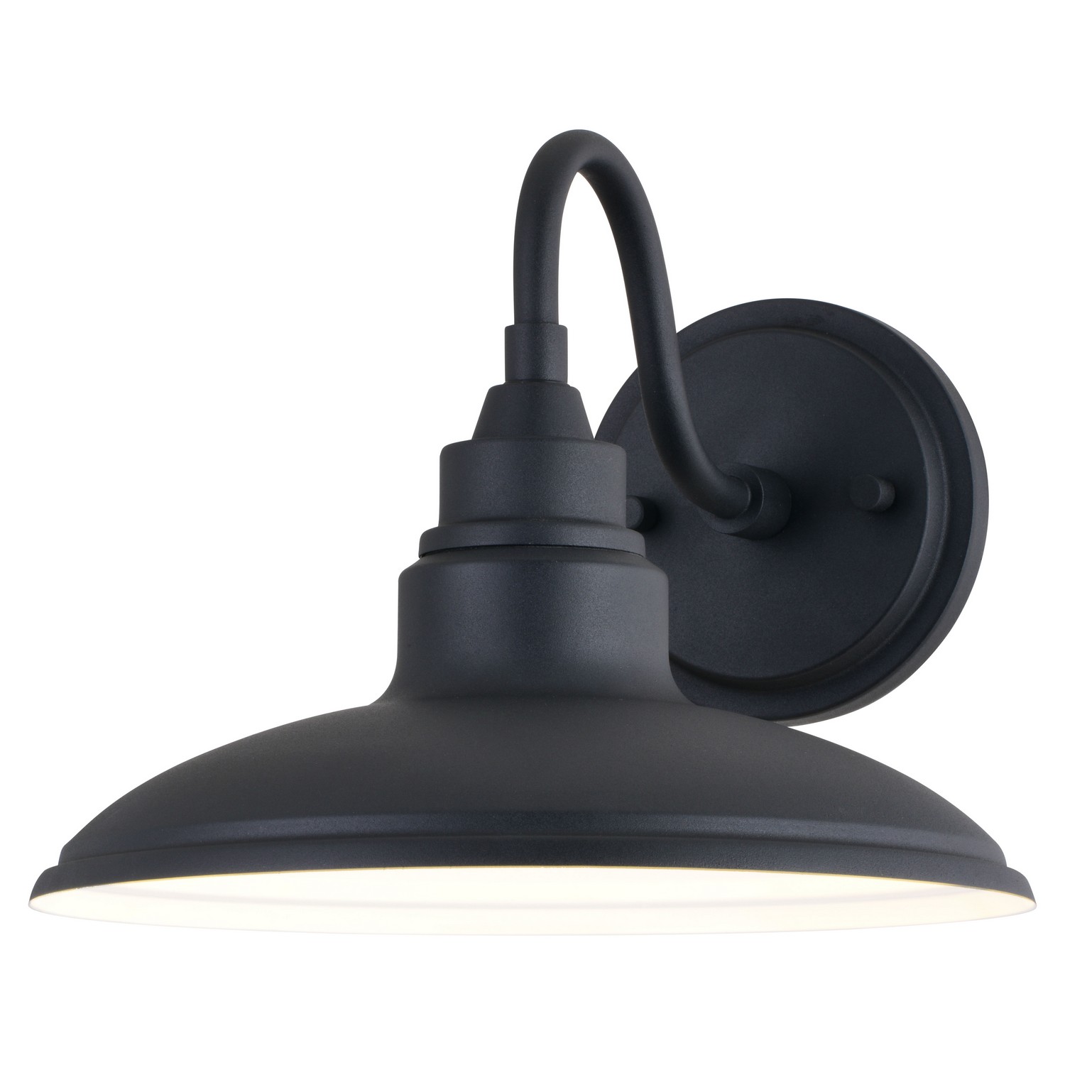 Textured Black and Glossy White LED Outdoor Wall Mount from the Tucson Collection