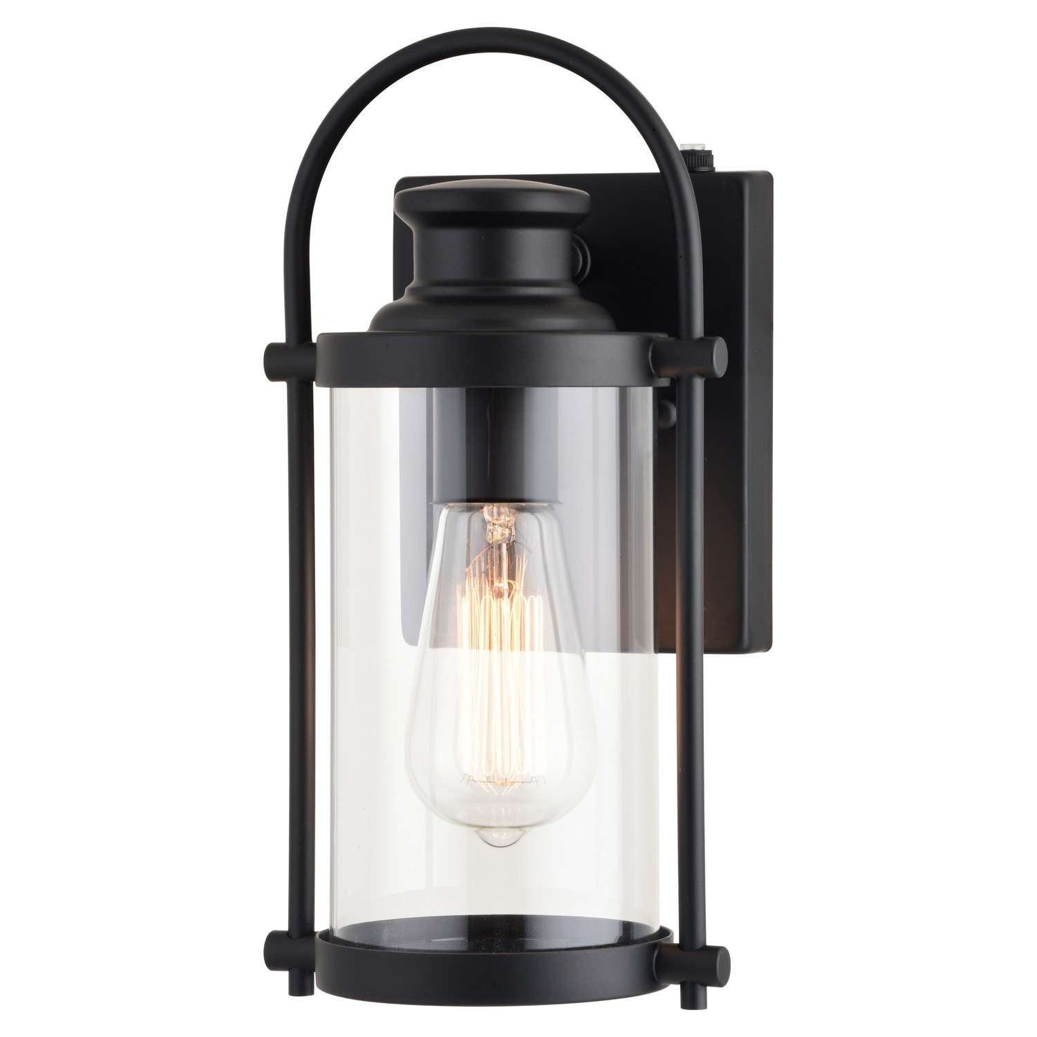 Photos - Chandelier / Lamp Vaxcel Matte Black Outdoor Wal Mount from the Winfield Collection T0683