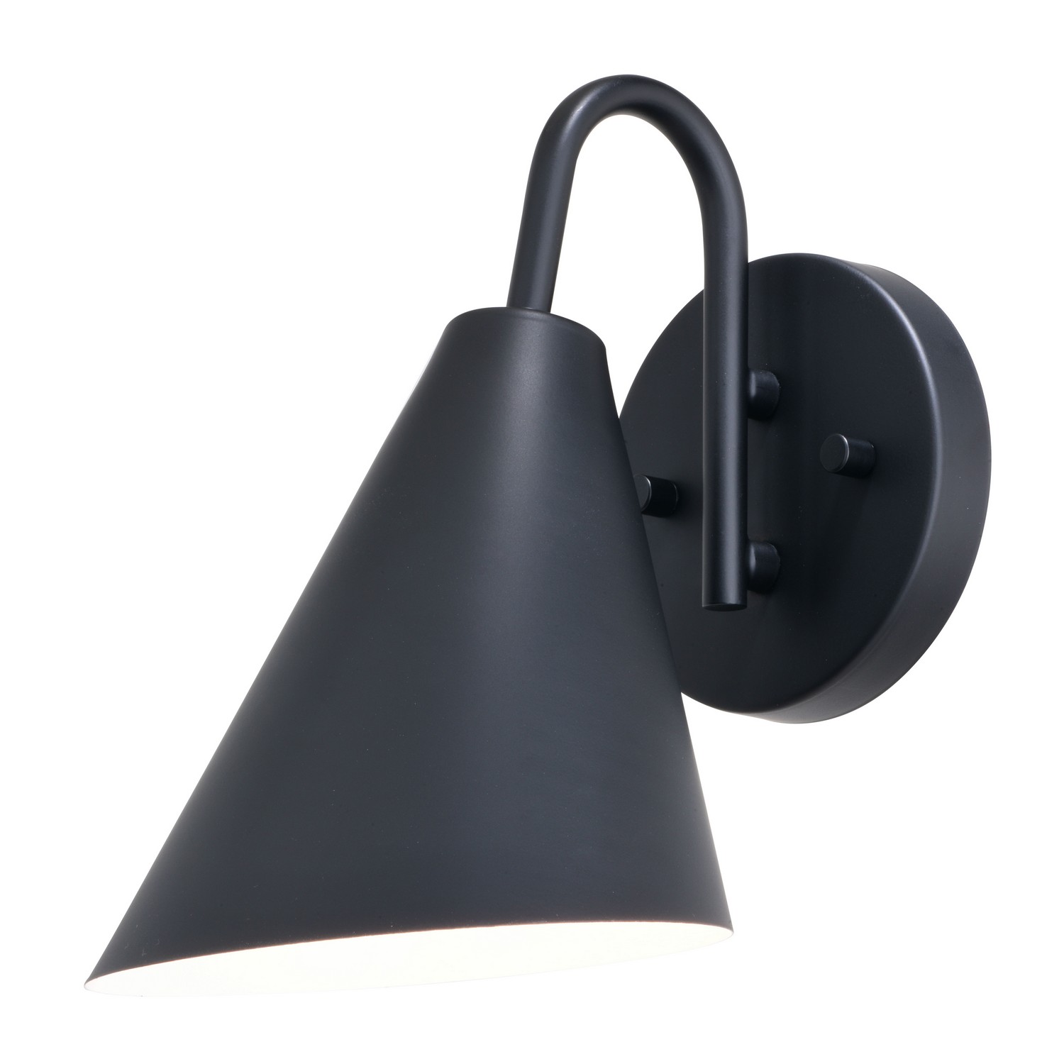 Photos - Chandelier / Lamp Vaxcel Matte Black and White Outdoor Wall Mount from the Hanson Collection T0740
