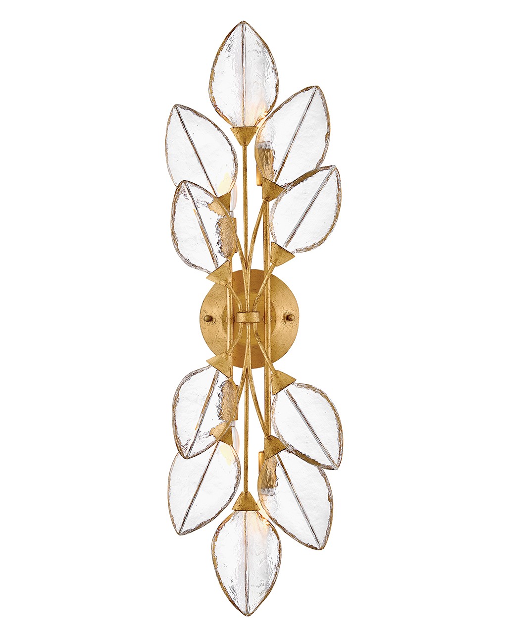 Distressed Brass Led Wall Sconce From The Amira Collection-image