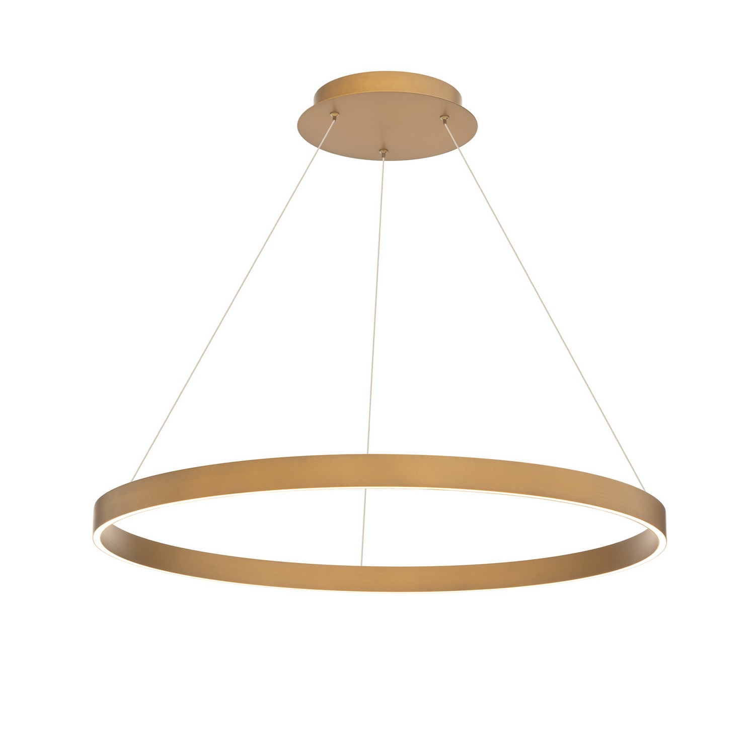 Aged Brass LED Pendant from the Sirius Collection