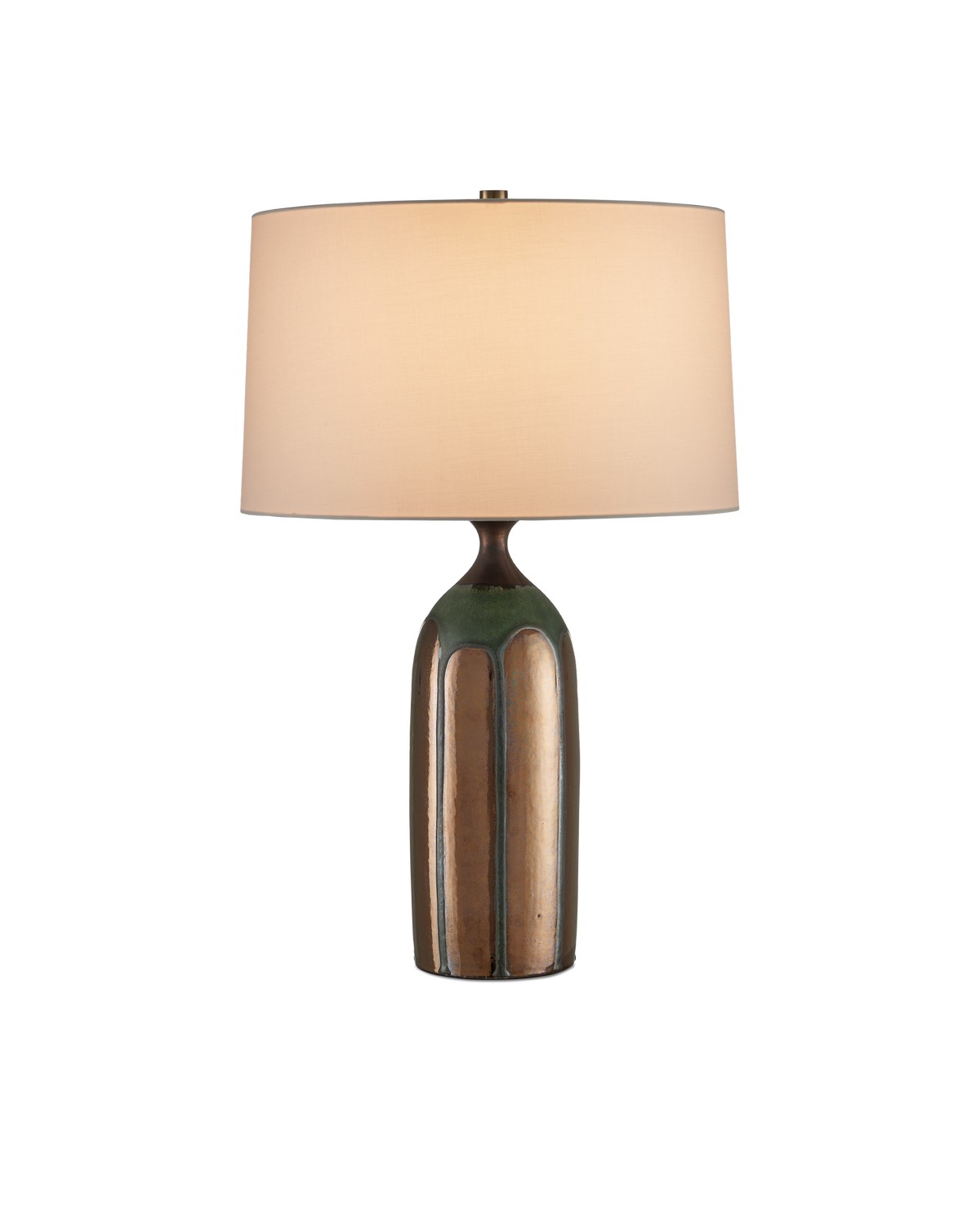 Photos - Chandelier / Lamp Currey & Company Dark Green Copper Table Lamp from the Cuprum Collection 6000-1000
