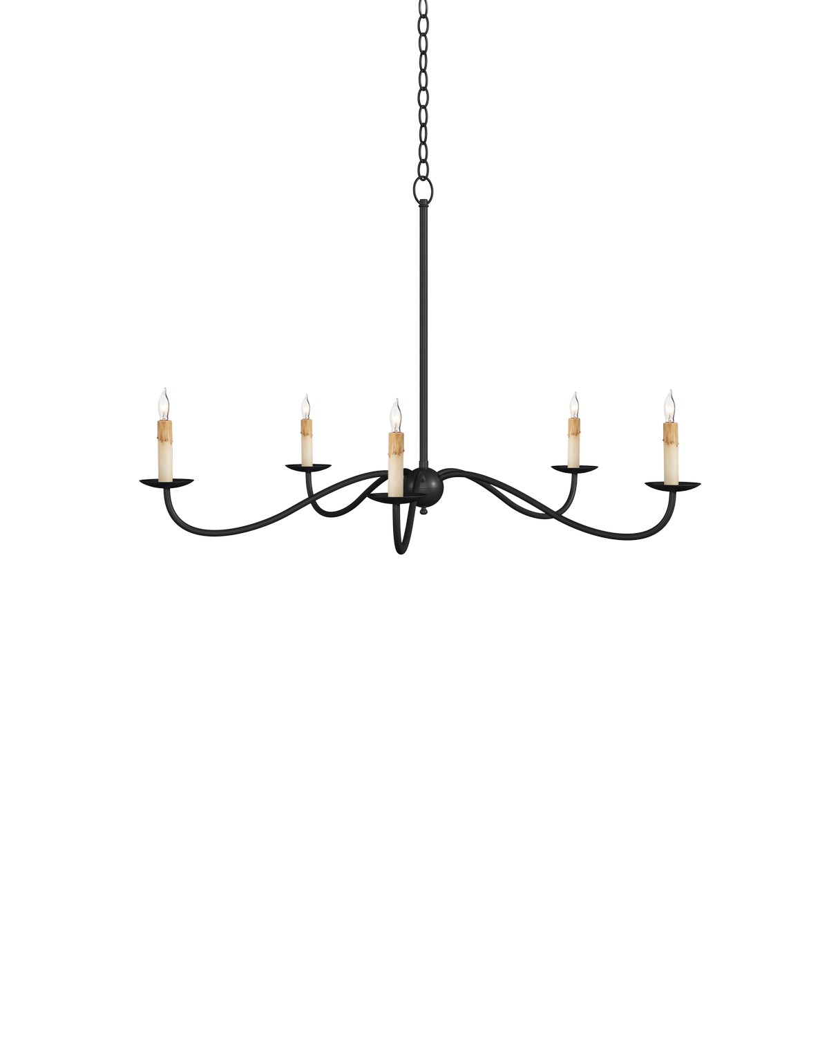 Photos - Chandelier / Lamp Saxon Case Currey & Company Zanzibar Black Chandelier from the Saxon Collection 9000-1257 