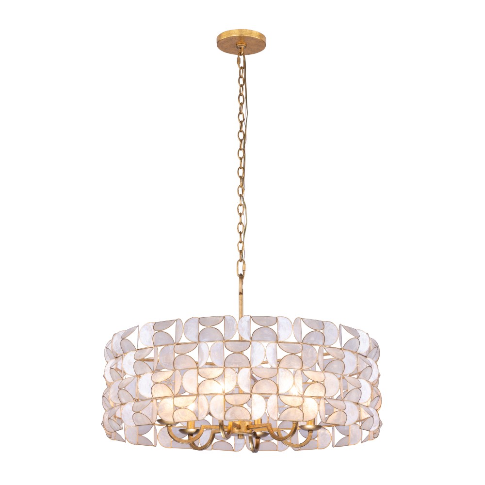 KALC 520555OL Six Light Pendant Oxidized Gold Leaf Number Of Bulbs 6