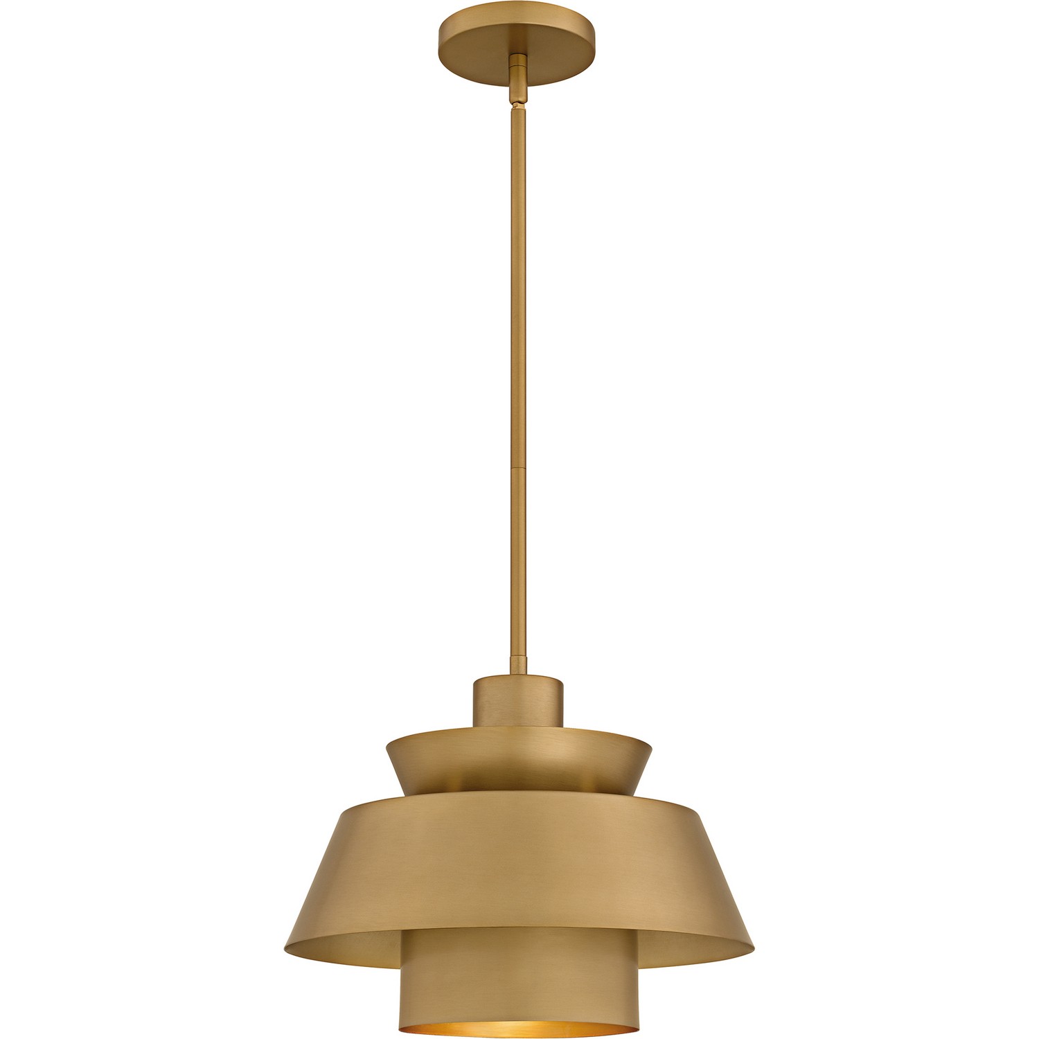 Brushed Weathered Brass Pendant from the Lumi Collection