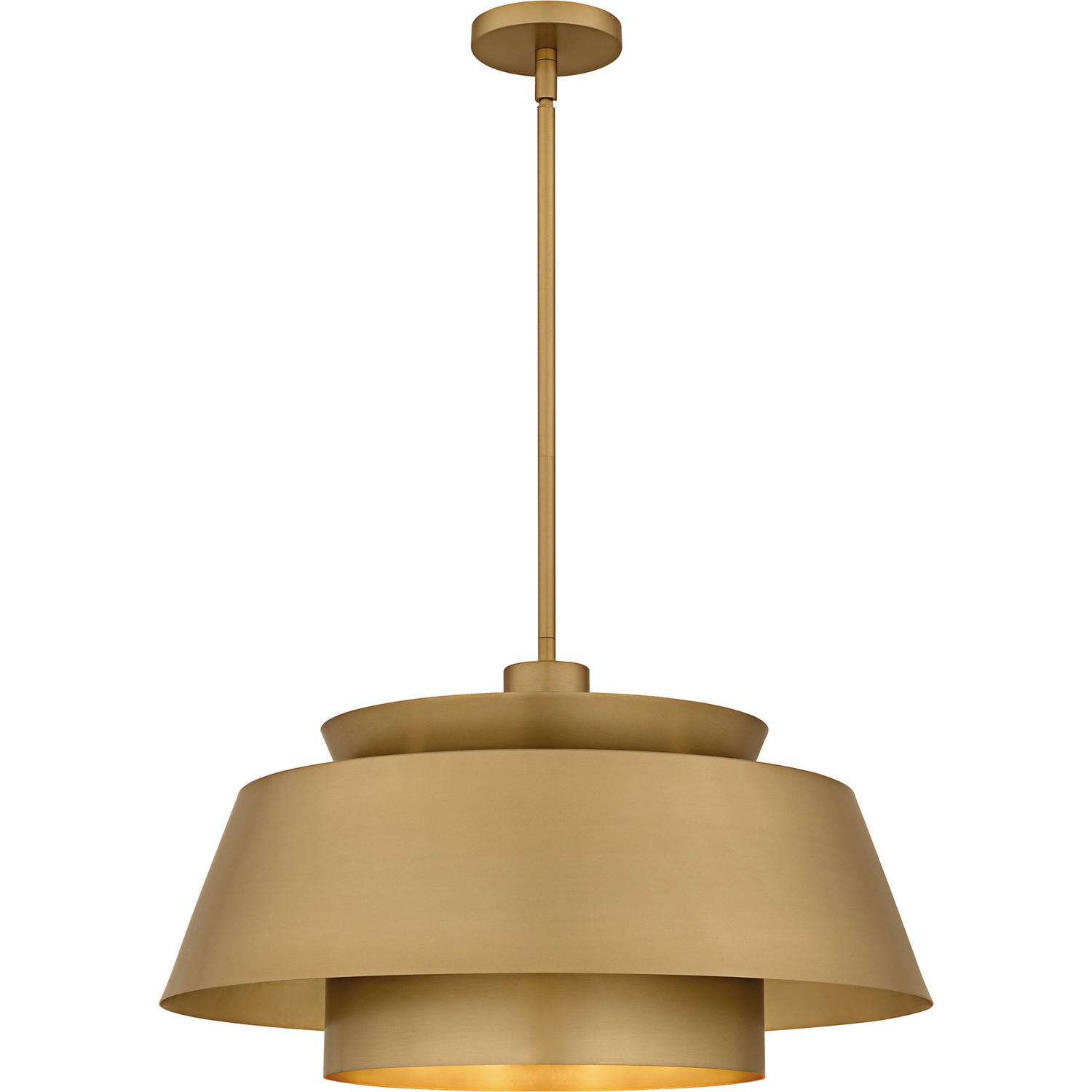 Brushed Weathered Brass Pendant from the Lumi Collection