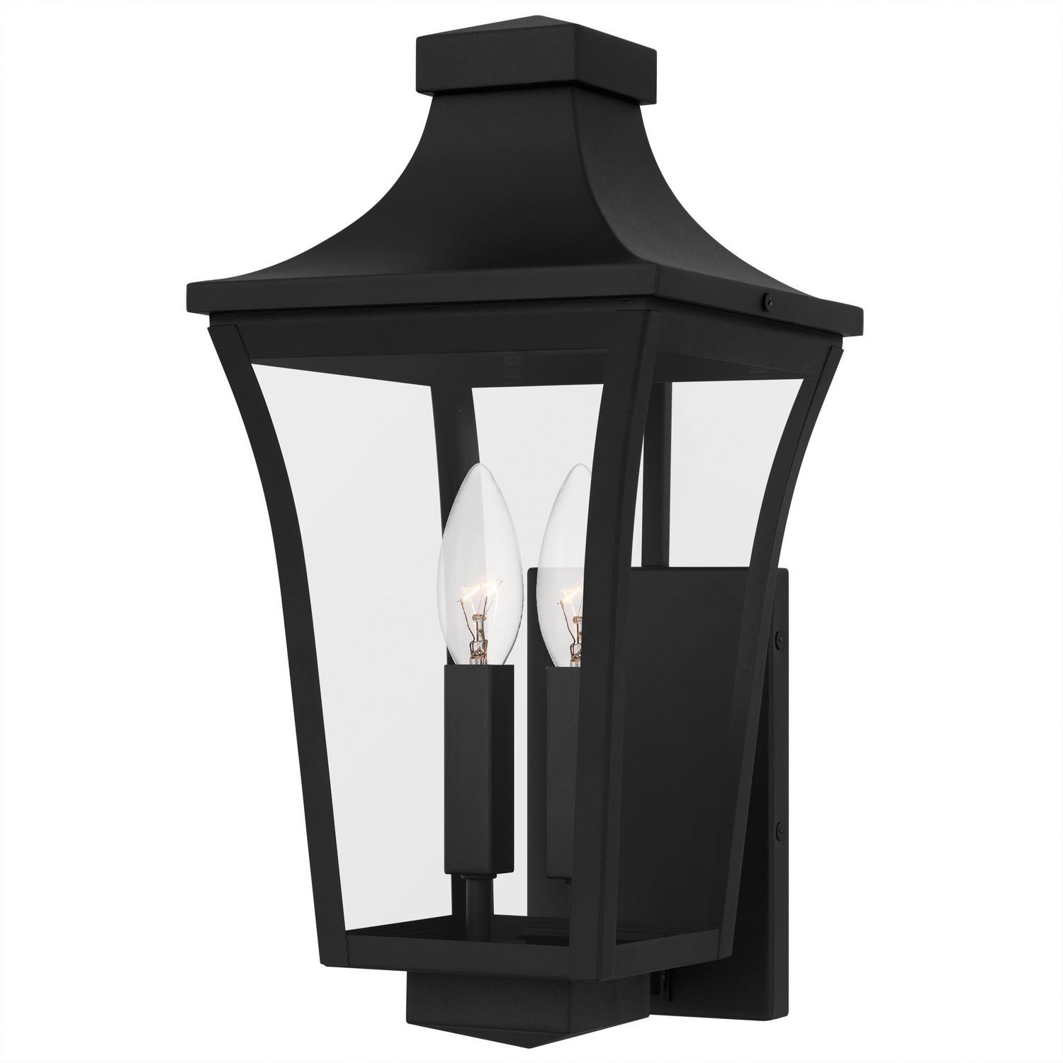 Earth Black Outdoor Wall Lantern from the Quentin Collection