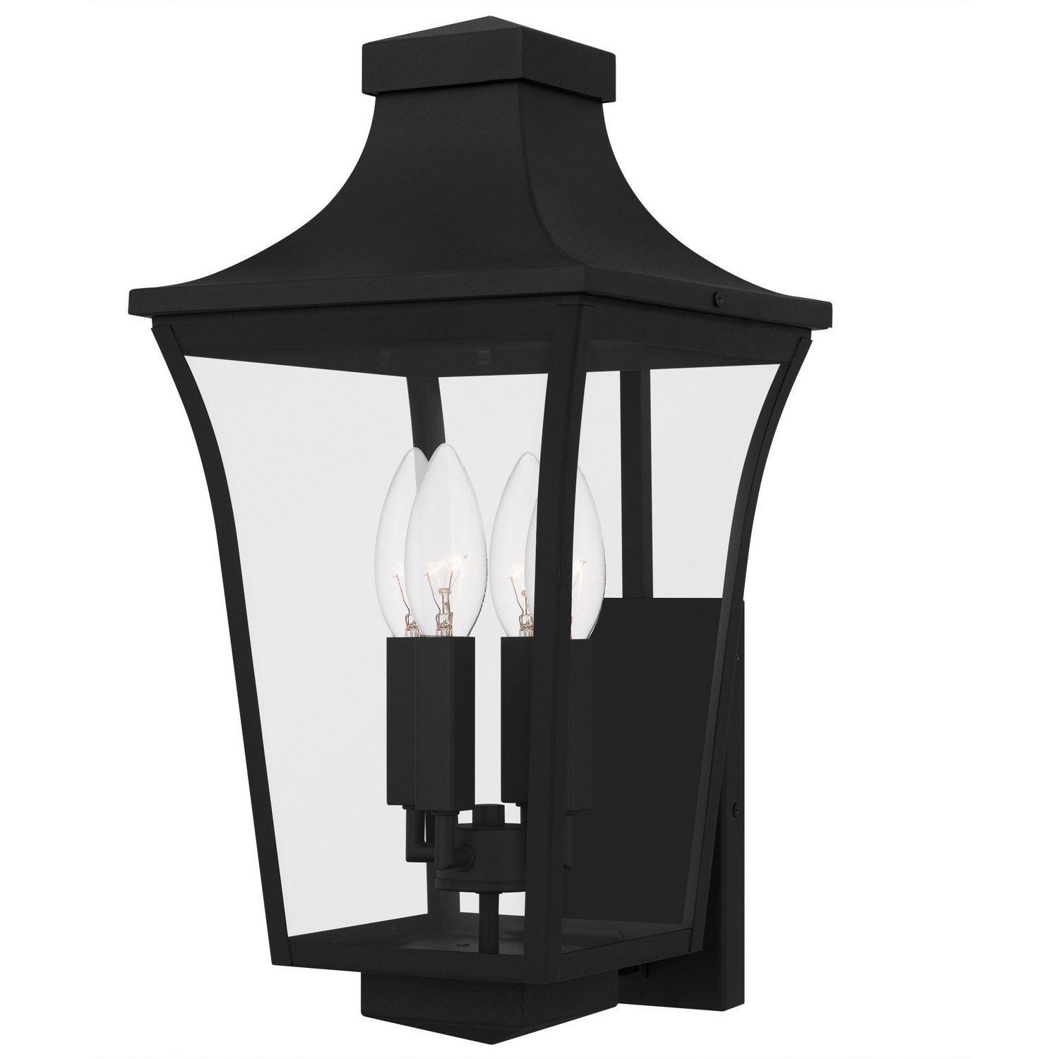 Earth Black Outdoor Wall Lantern from the Quentin Collection