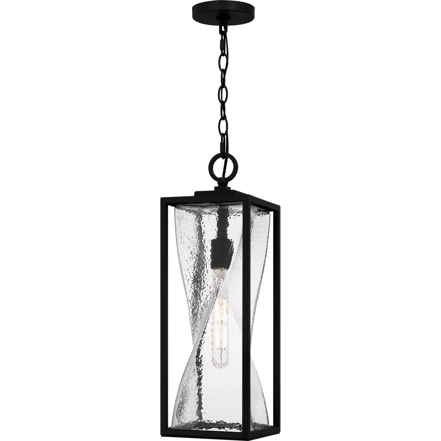 Photos - Chandelier / Lamp Quoizel Matte Black Outdoor Hanging Lantern from the Zarah Collection ZAR1907MBK 
