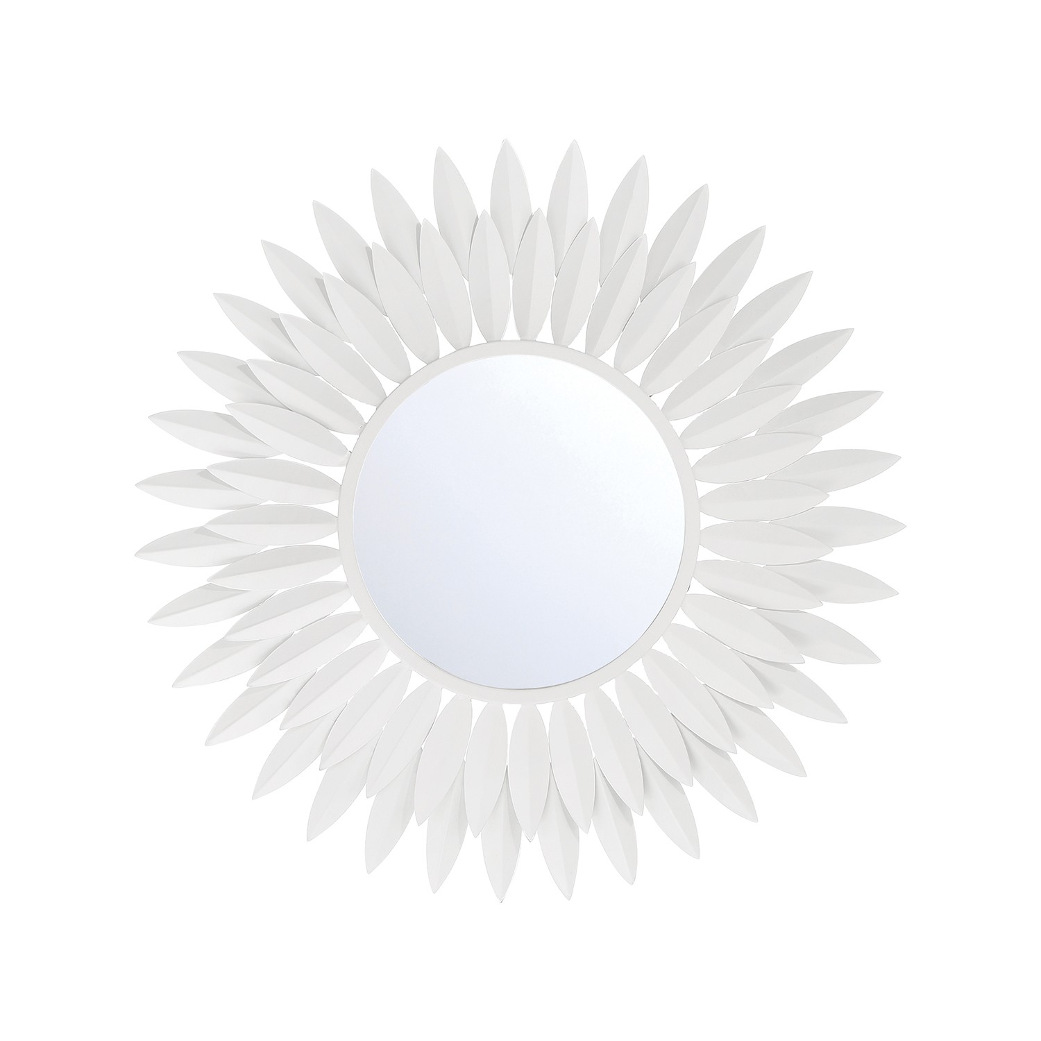 Mirror by Crystorama - Broche Collection, Matte White Finish - BRH-M520-MT