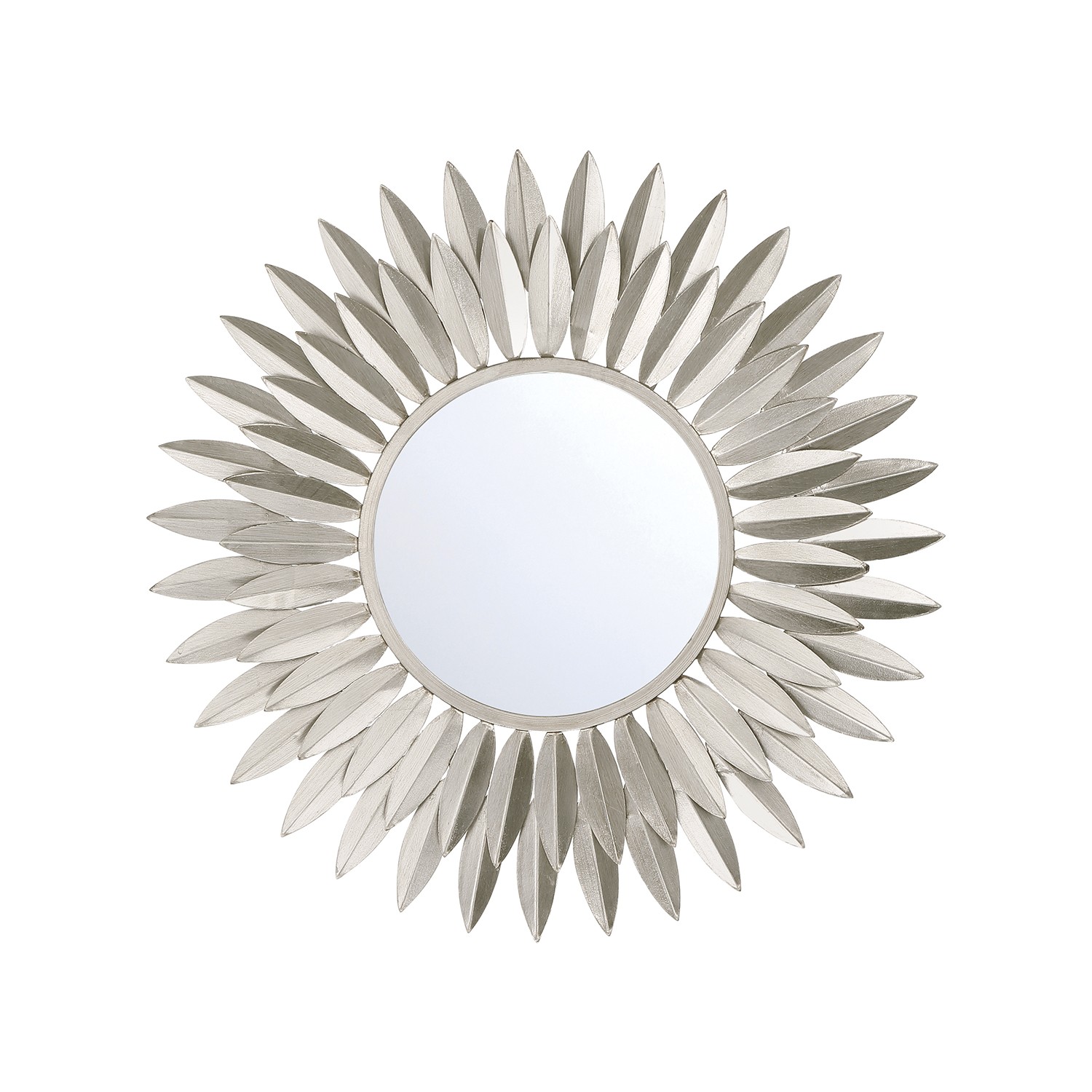 Mirror by Crystorama - Broche Collection, Antique Silver Finish - BRH-M520-SA
