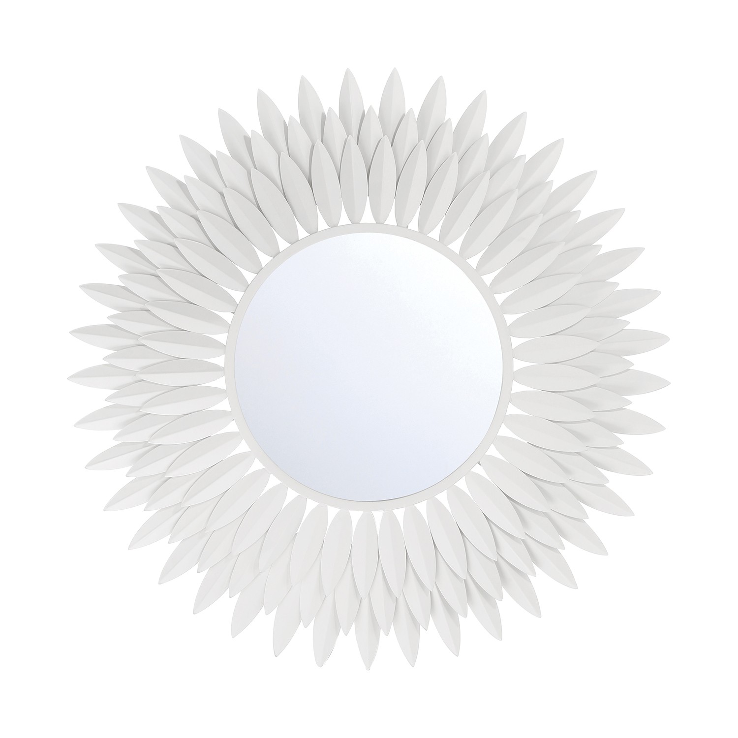 Mirror by Crystorama - Broche Collection, Matte White Finish - BRH-M524-MT