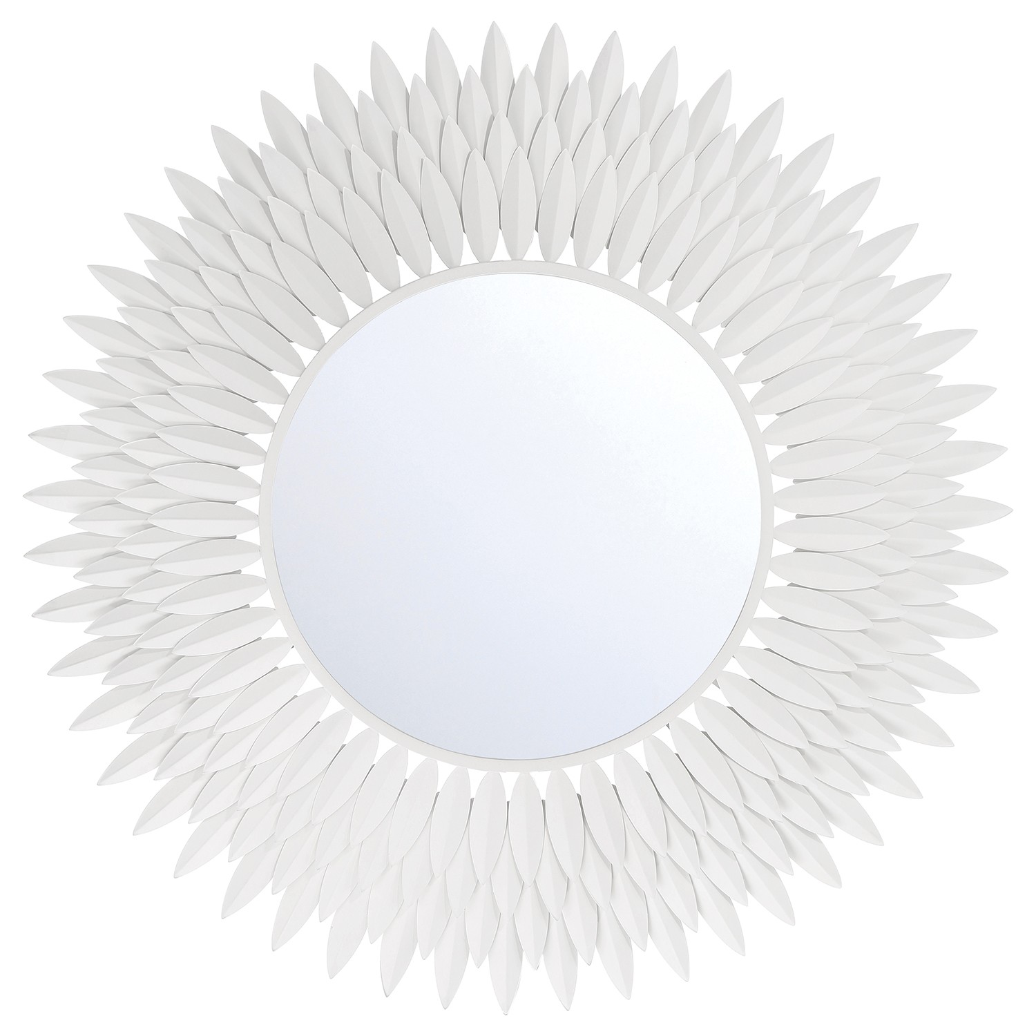 Mirror by Crystorama - Broche Collection, Matte White Finish - BRH-M530-MT