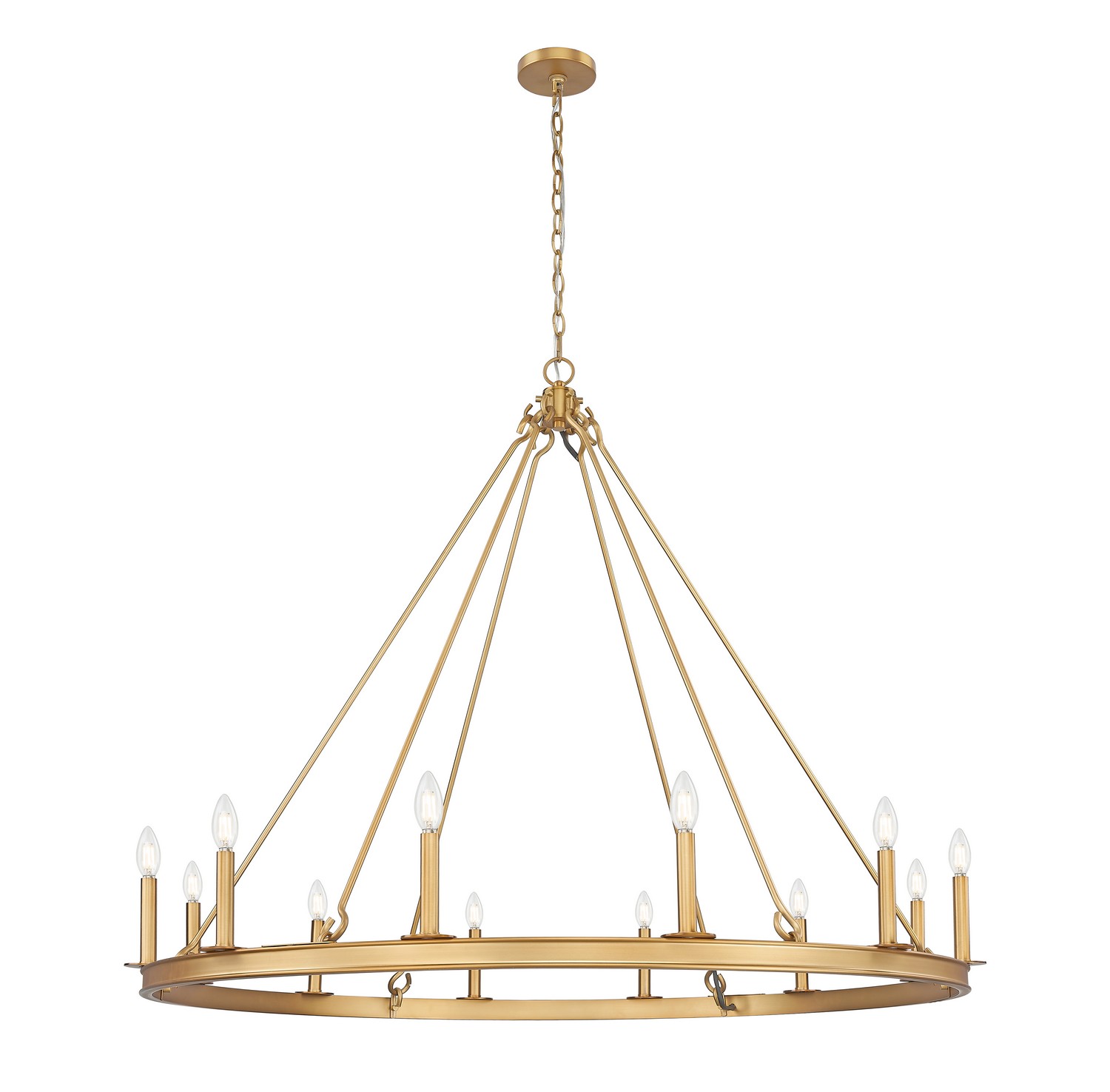 12 Light Chandelier by Z-Lite - Barclay Collection, Rubbed Brass Finish - 482R-12RB