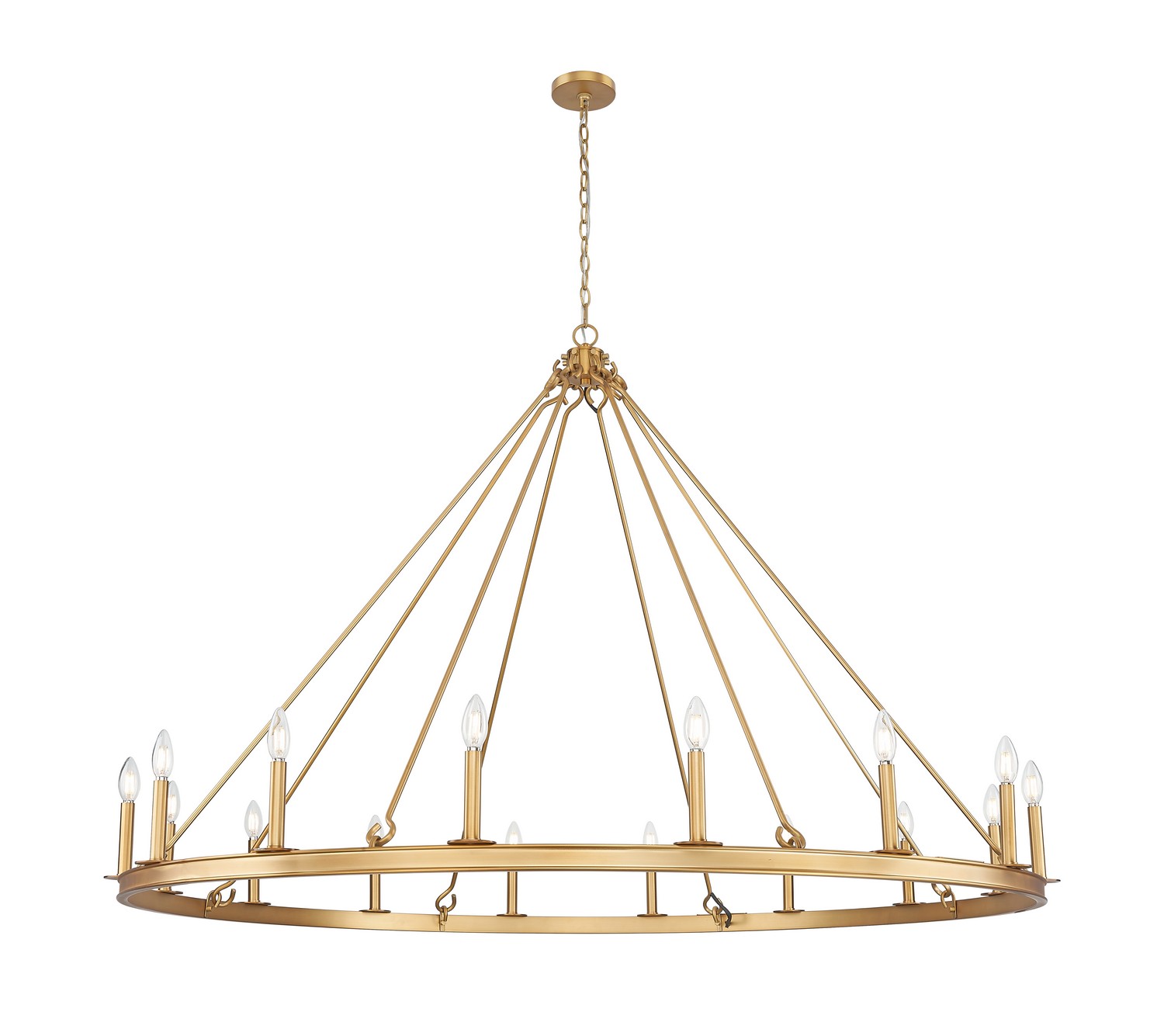 16 Light Chandelier by Z-Lite - Barclay Collection, Rubbed Brass Finish - 482R-16RB