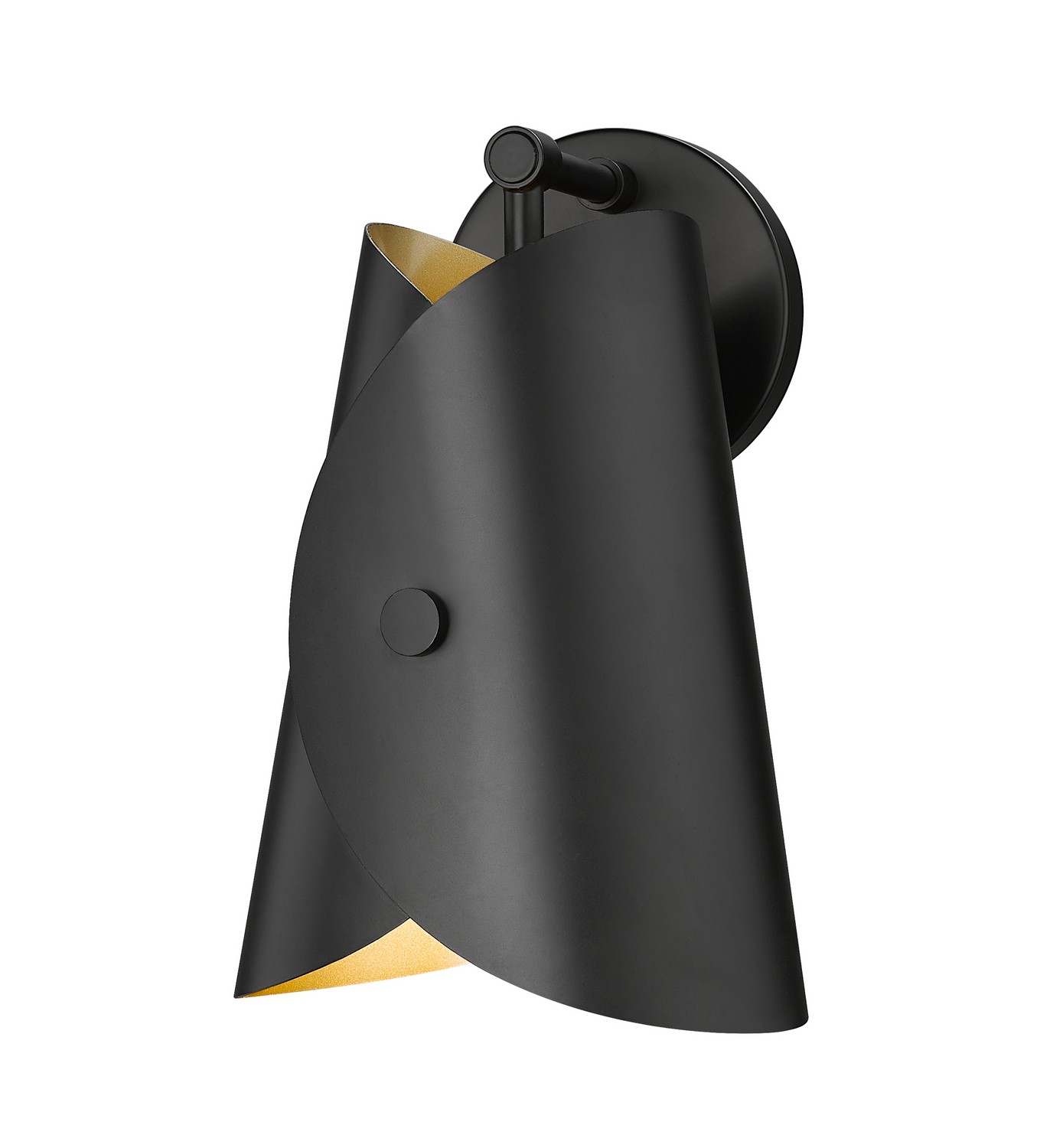 Photos - Chandelier / Lamp Z-Lite Matte Black Wall Sconce from the Salone Collection 1951-1S-MB