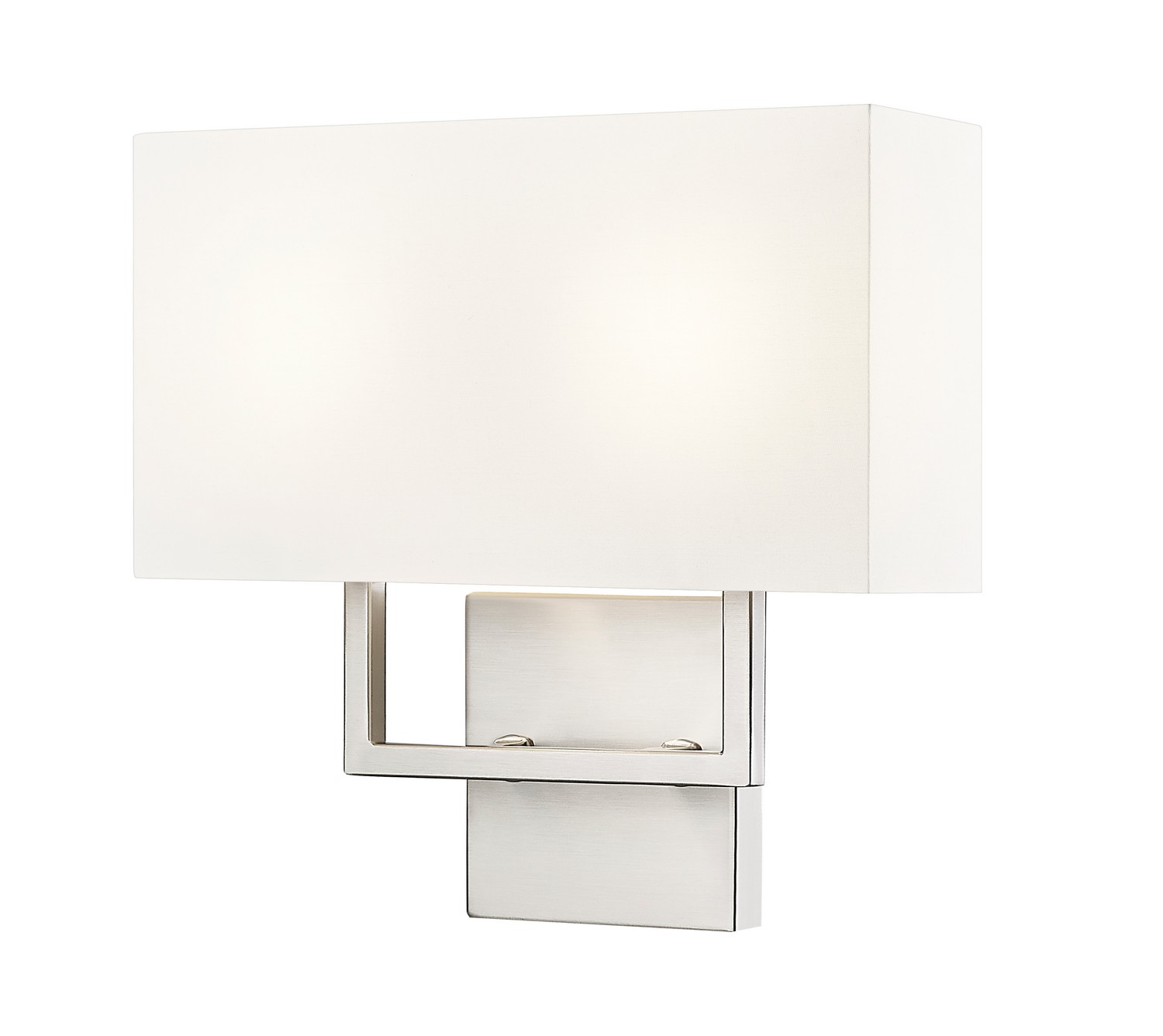 Two Light Wall Sconce by Z-Lite - Saxon Collection, Brushed Nickel Finish - 815-2S-BN
