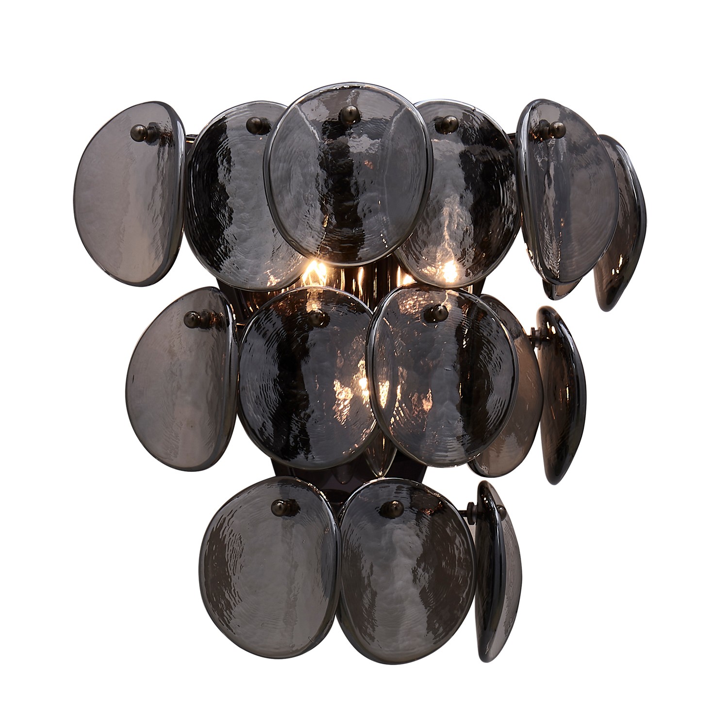 Kalco 524622BN Uroko 3 Light 12 inch Black Nickel Wall Sconce Wall Light