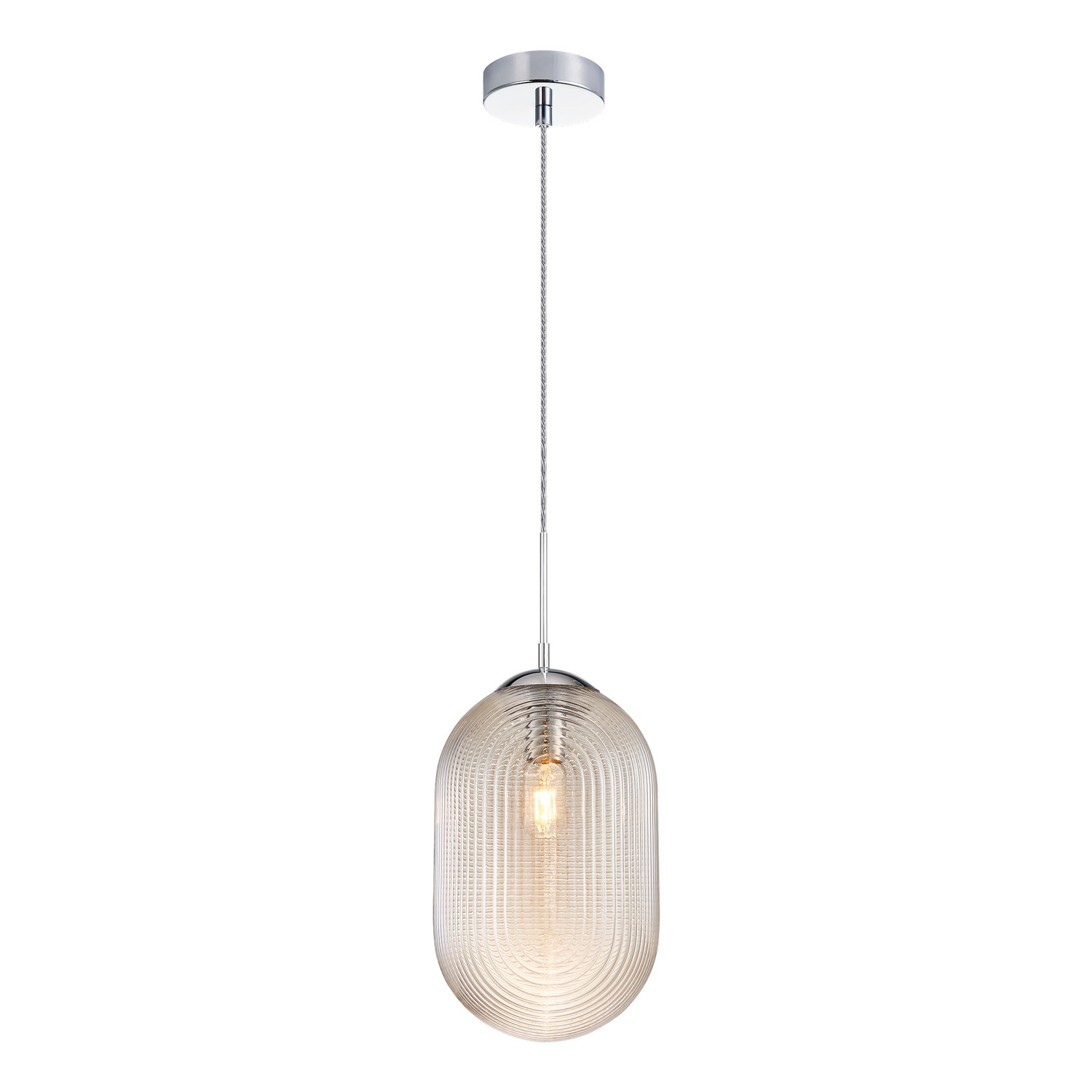 Matteo Lighting C31001CHCN Maruna 1 Light 8.88 inch Chrome and Cognac Pendant Ceiling Light