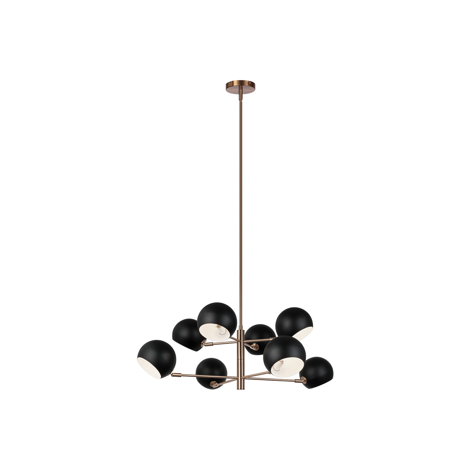 Matteo Lighting C31708MBAG Orb 8 Light 35.25 inch Matte Black Pendant Ceiling Light
