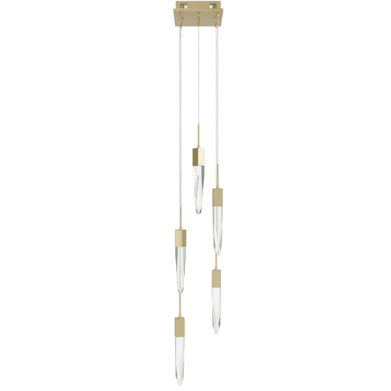 Photos - Chandelier / Lamp MKW Avenue Lighting Brushed Brass LED Pendant from the Aspen Collection HF1900-5-AP-BB-C 