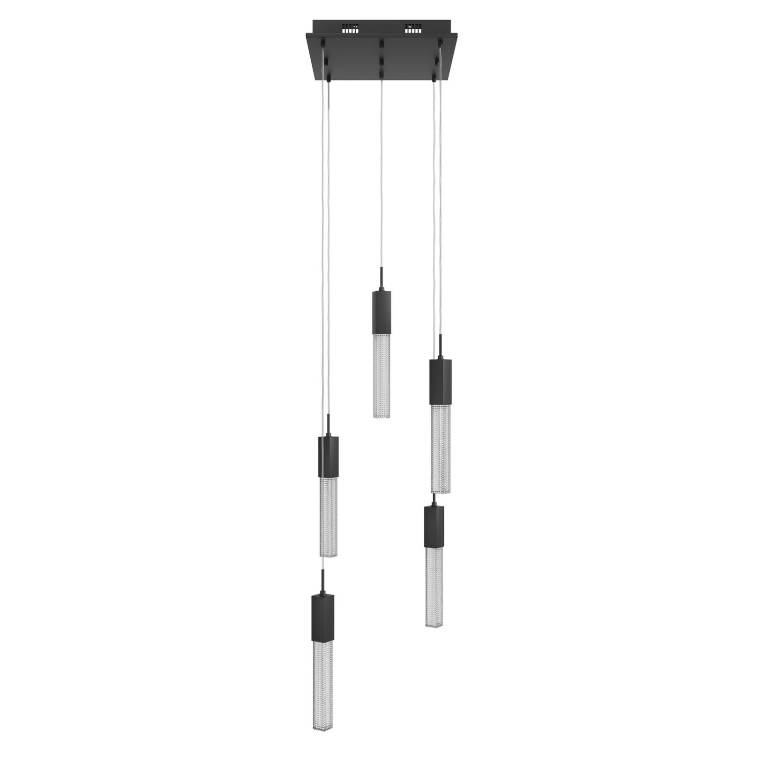 Photos - Chandelier / Lamp Avenue Lighting Black LED Pendant from the Boa Collection HF1900-5-BOA-BK