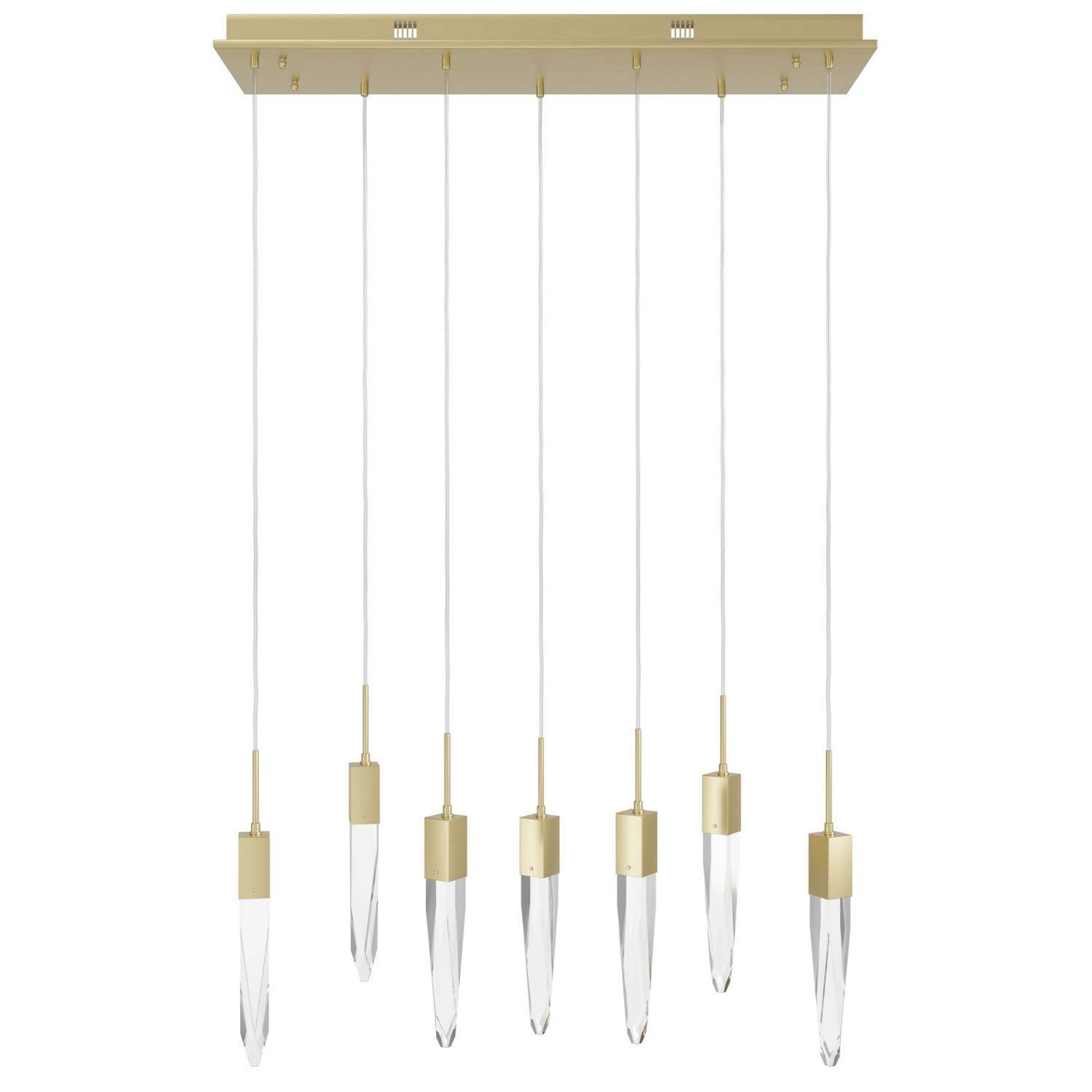 Brushed Brass LED Pendant from the Aspen Collection