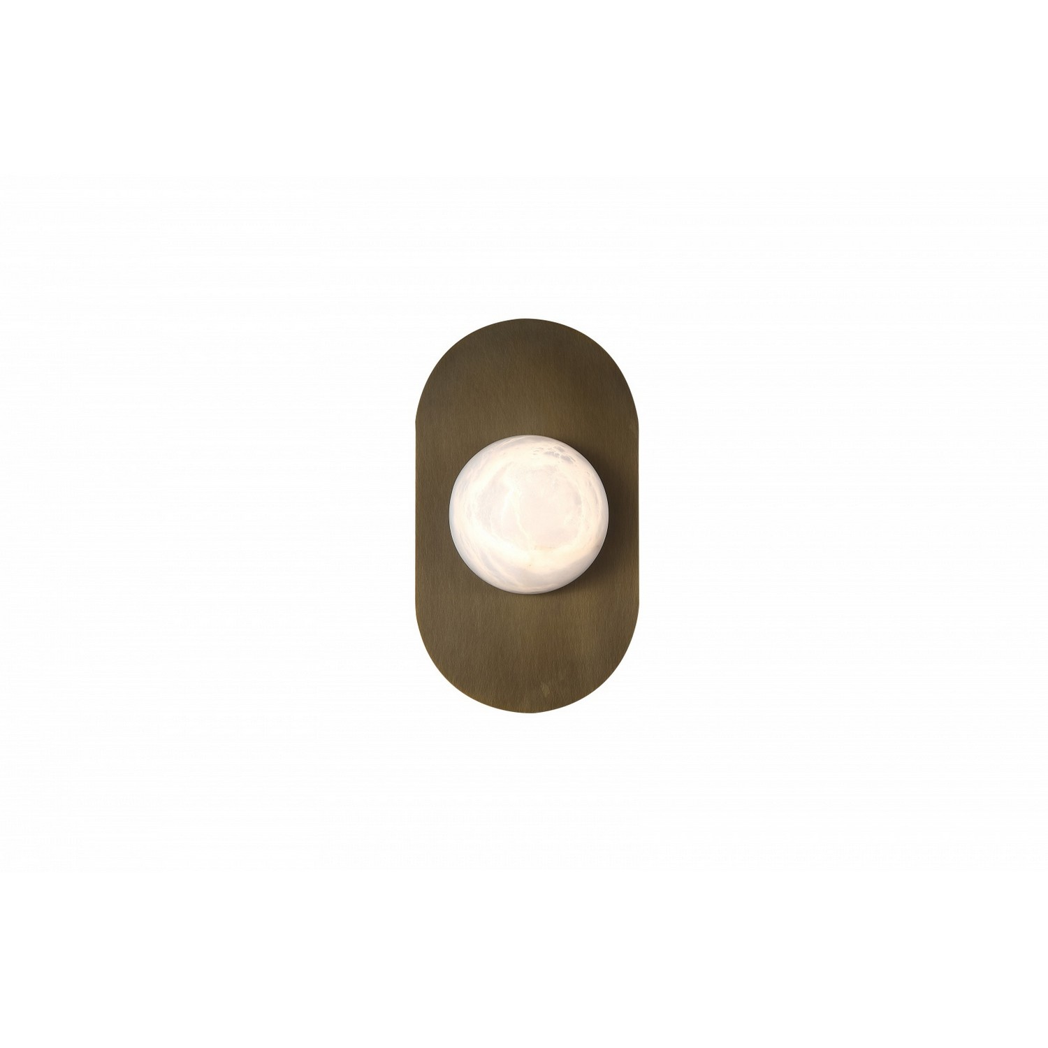 Alabaster Aged Brass LED Wall Sconce from the Sedona Collection