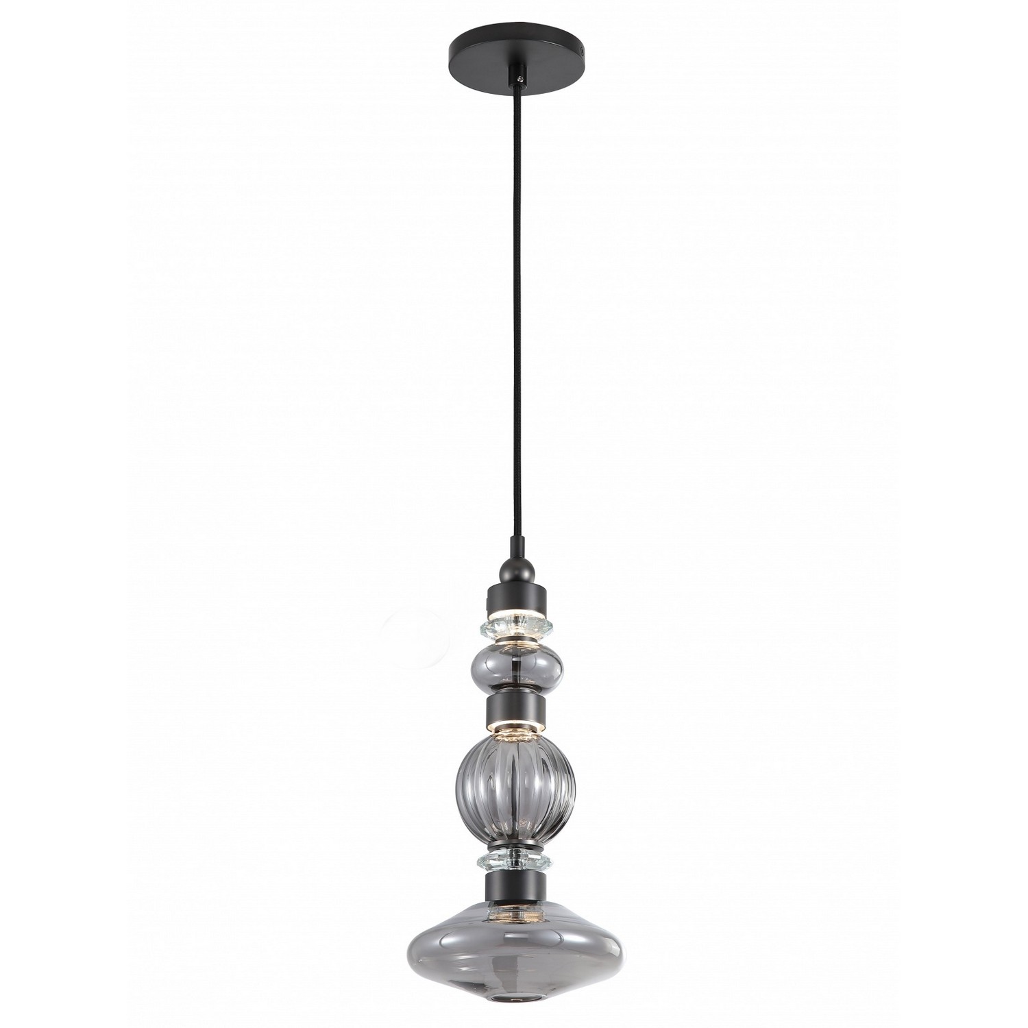 Photos - Chandelier / Lamp MKW Avenue Lighting Black LED Pendant from the Avra Collection HF7901-BK 