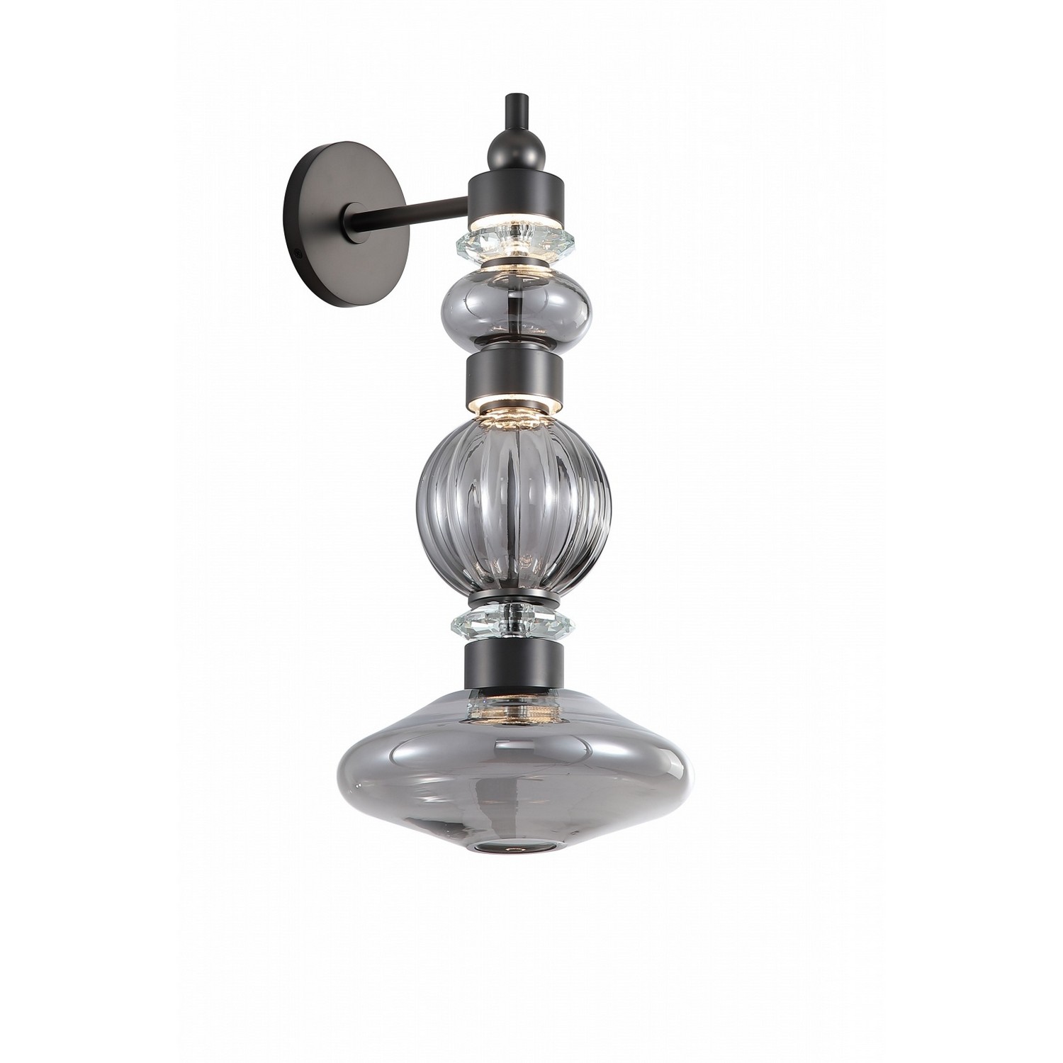 Photos - Chandelier / Lamp MKW Avenue Lighting Black LED Wall Sconce from the Avra Collection HF8901-BK 