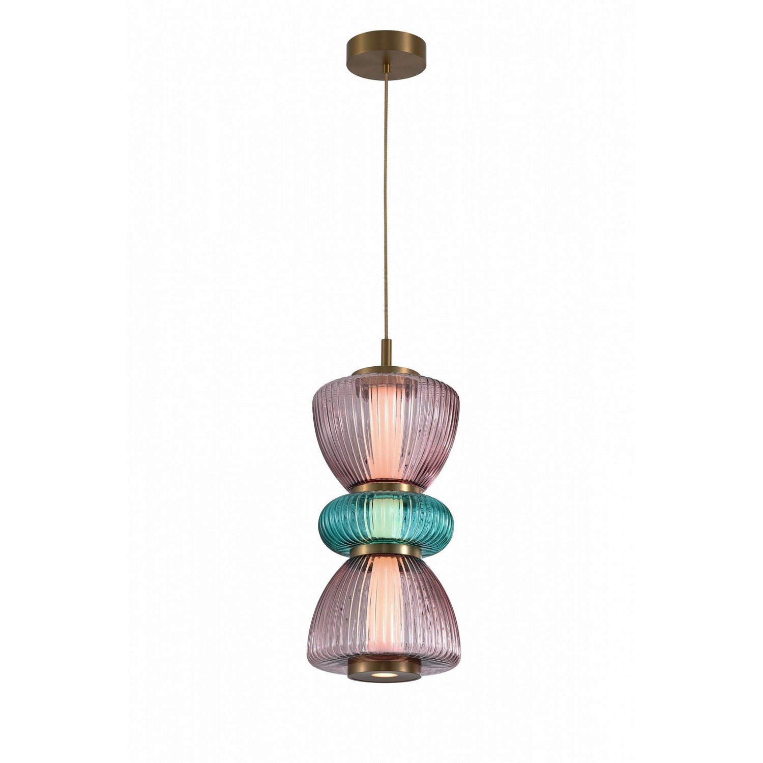 Aged Brass Led Pendant From The Rosewood Collection-image