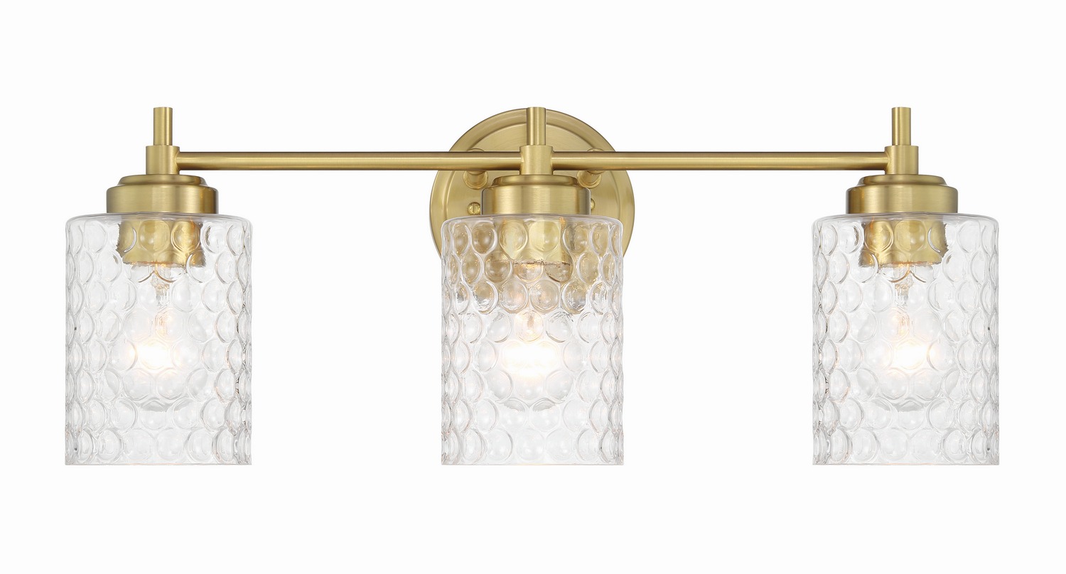 Photos - Chandelier / Lamp Wide Craftmade Satin Brass Bathroom Vanity Light from the Claire Collection 60503-SB