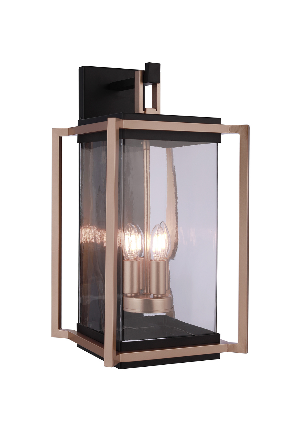 Photos - Chandelier / Lamp Craftmade Midnight Satin Brass Outdoor Wall Lantern from the Metalwork Collection ZA6524-MNSB