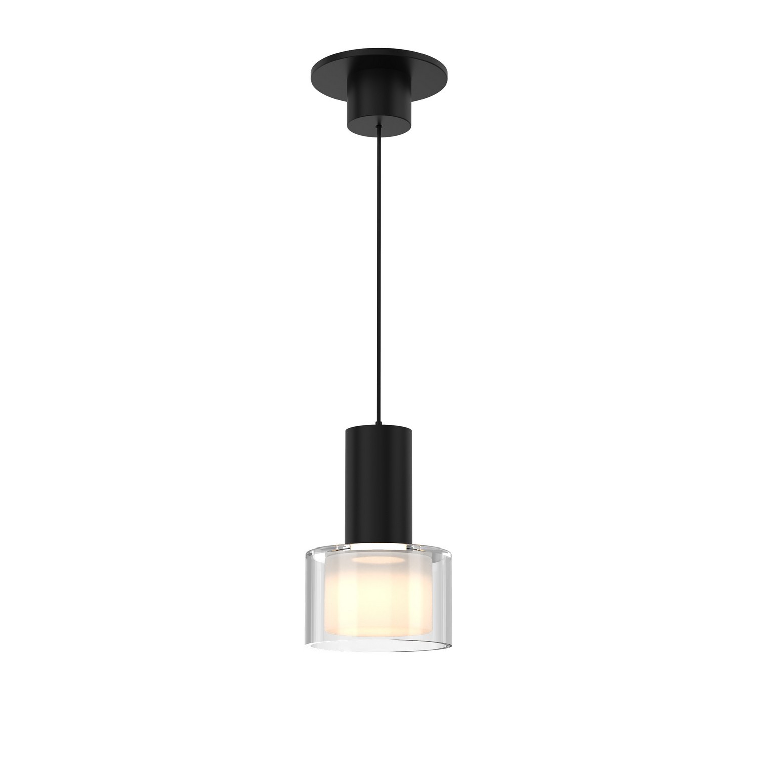 Black LED Pendant from the Twist-N-Lite Collection