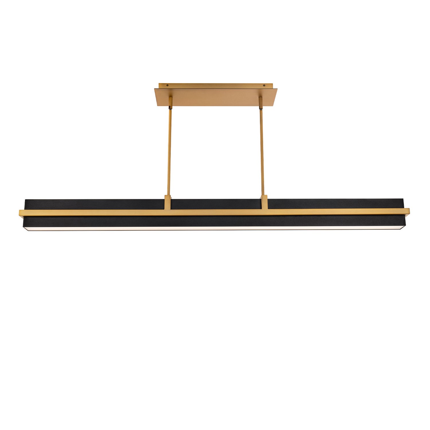 WAC PD-41548-30-BK/AB LED PENDANT 48"X3"X3.5" BLACK/AGED BRASS BULBS(1) MODULE 41W 3192LM 3000K