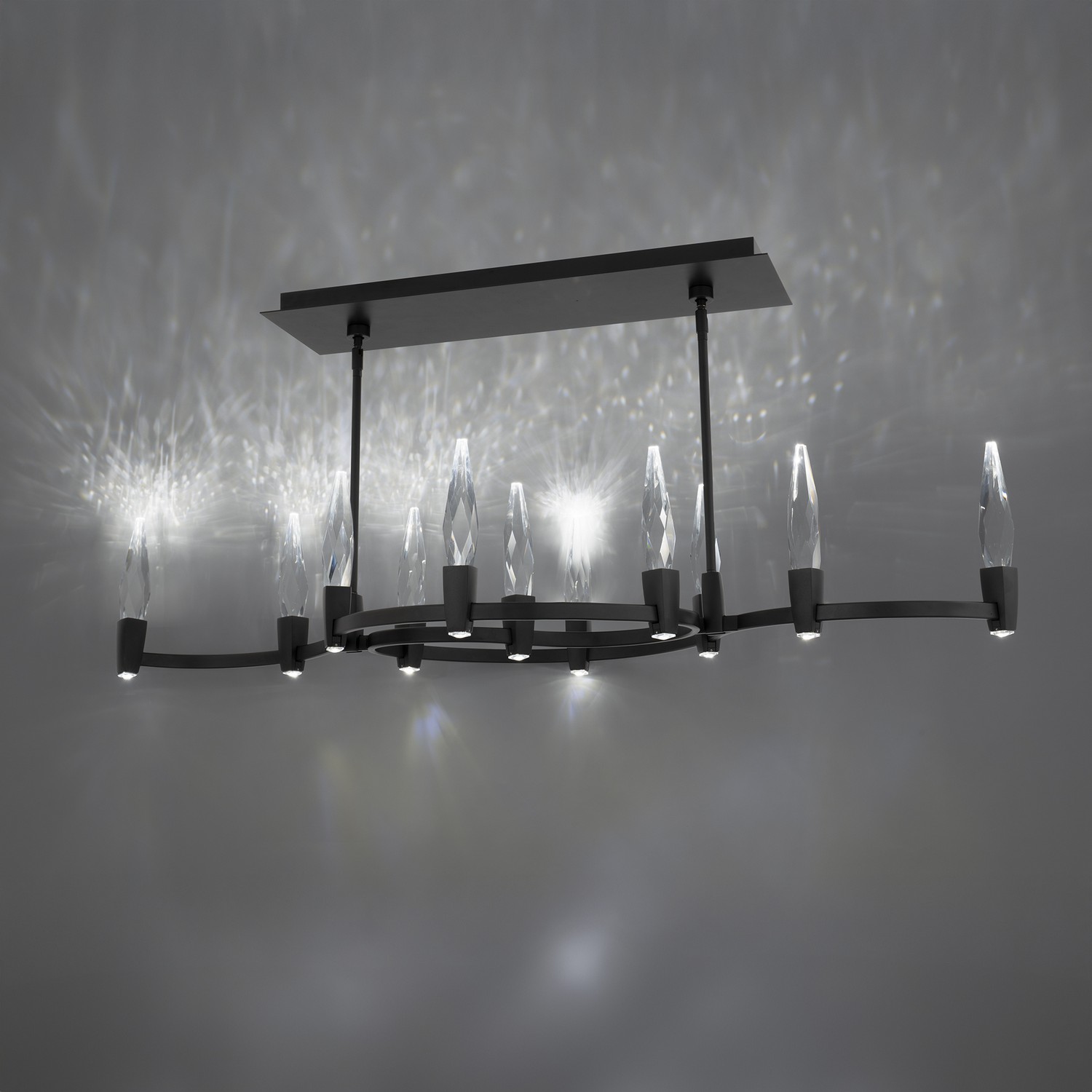 Schonbek BPD20548-BK Beyond Twirl LED 48.3 inch Black Linear Pendant Ceiling Light