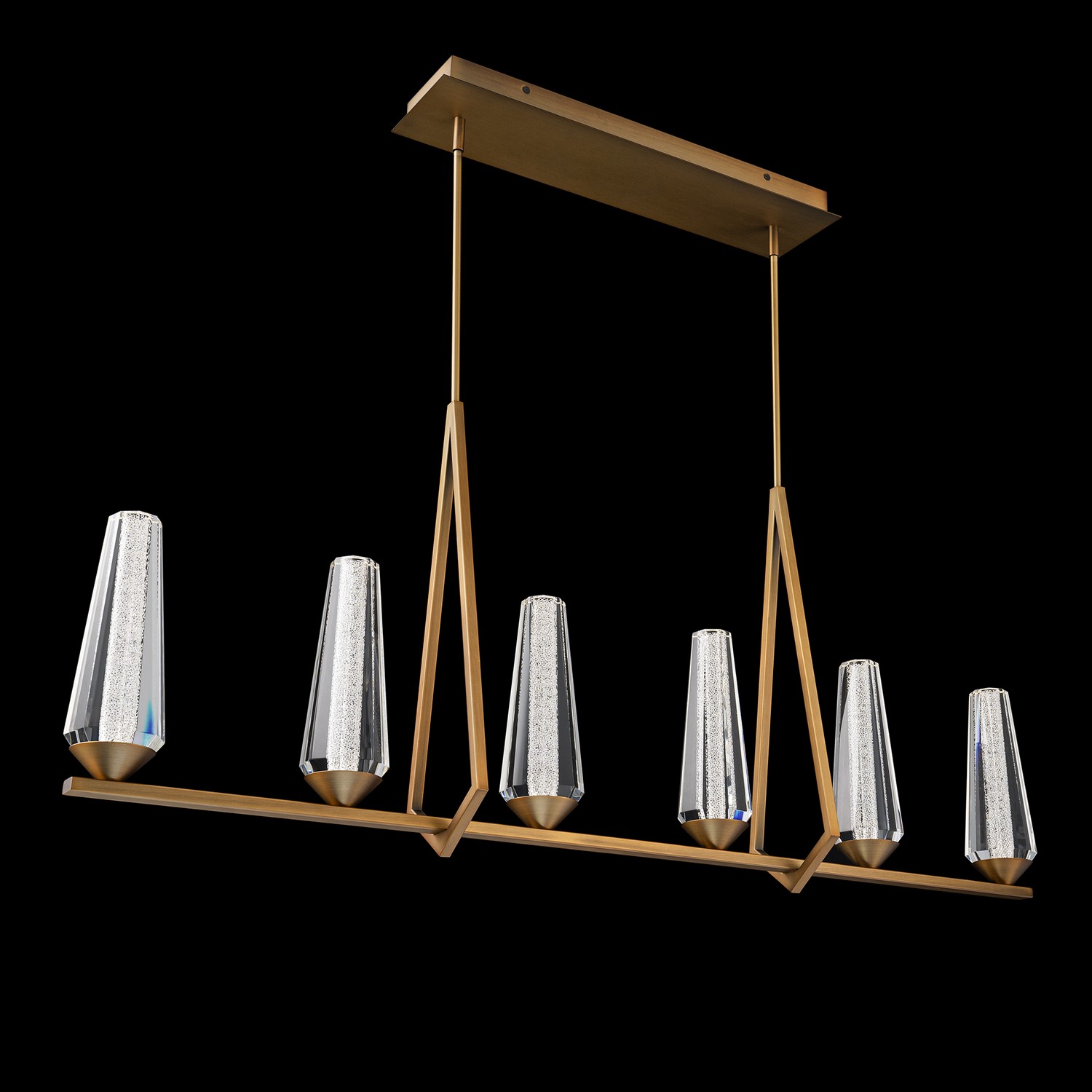 Schonbek BPD66247-AB Beyond Devotion LED 47.25 inch Aged Brass Linear Pendant Ceiling Light