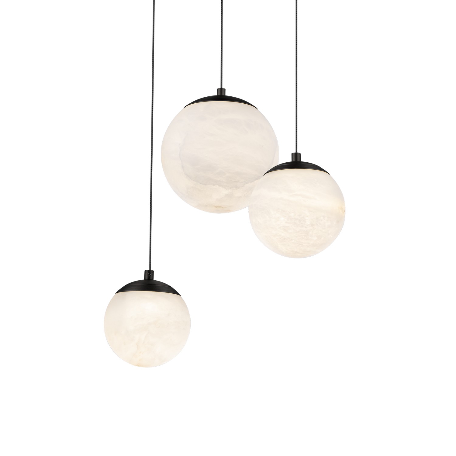LED Pendant by Modern Forms - Pisces Collection, Black Finish - PD-34403R-BK