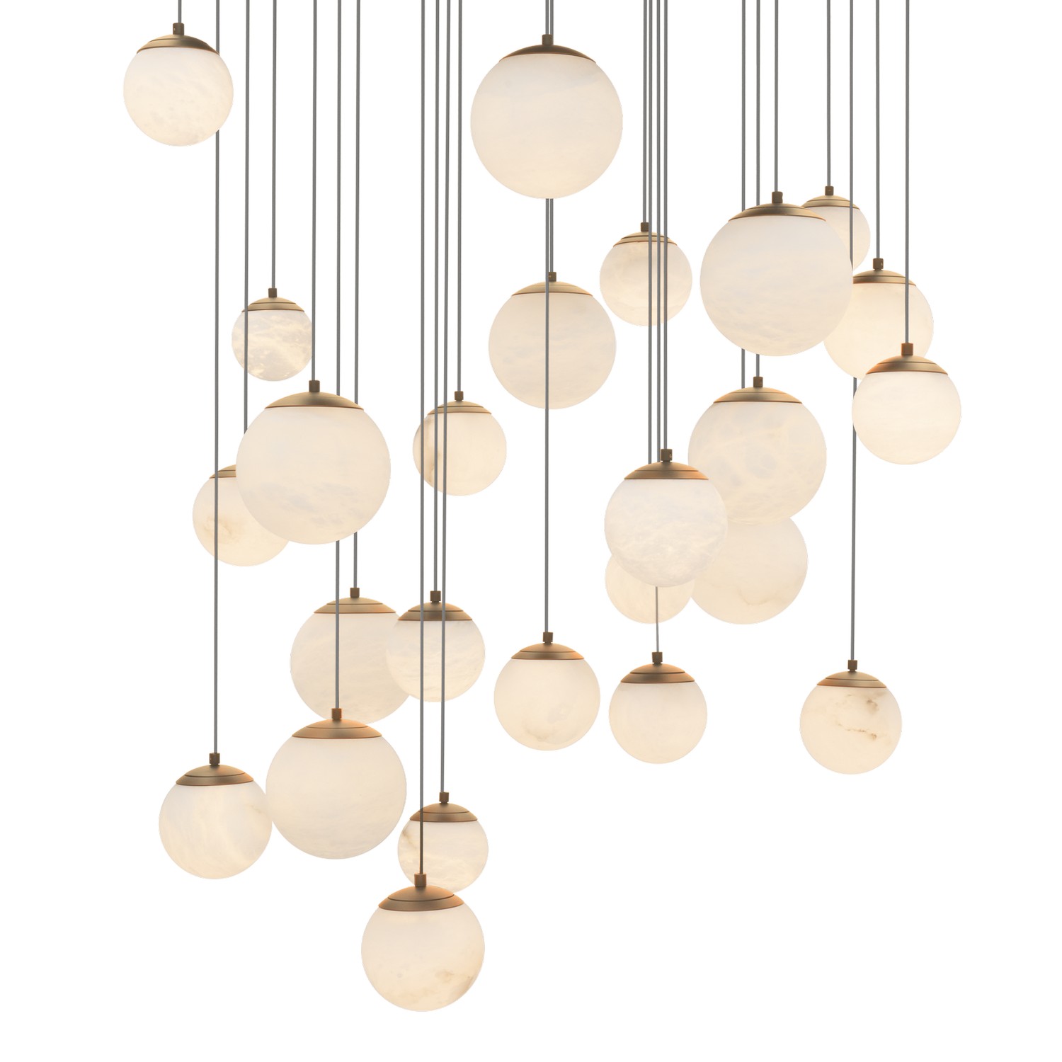 LED Pendant by Modern Forms - Pisces Collection, Aged Brass Finish - PD-34425S-AB