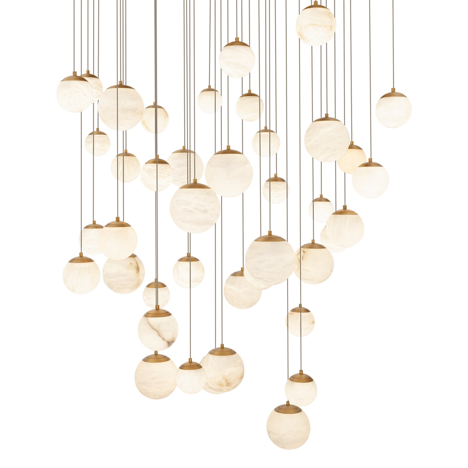 LED Pendant by Modern Forms - Pisces Collection, Aged Brass Finish - PD-34441S-AB