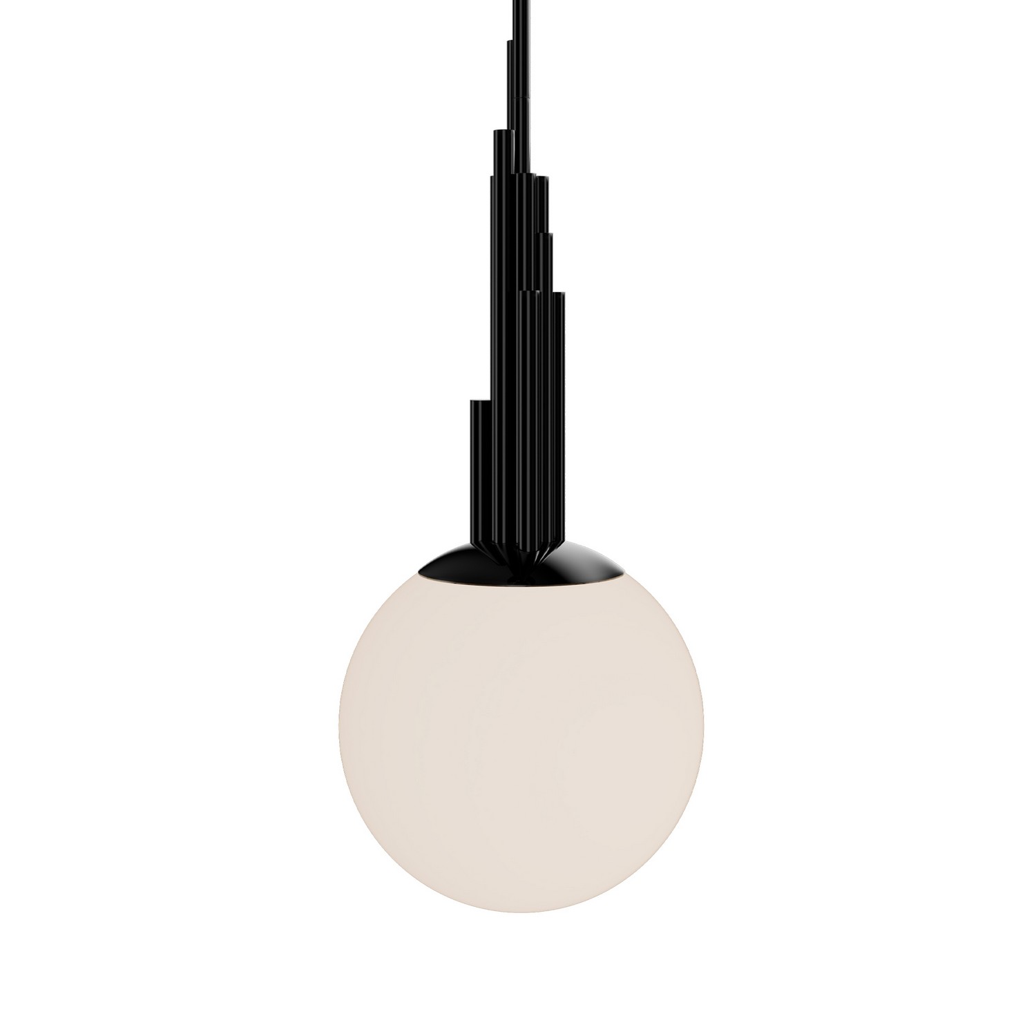 Polished Black Nickel LED Pendant from the Sybil Collection
